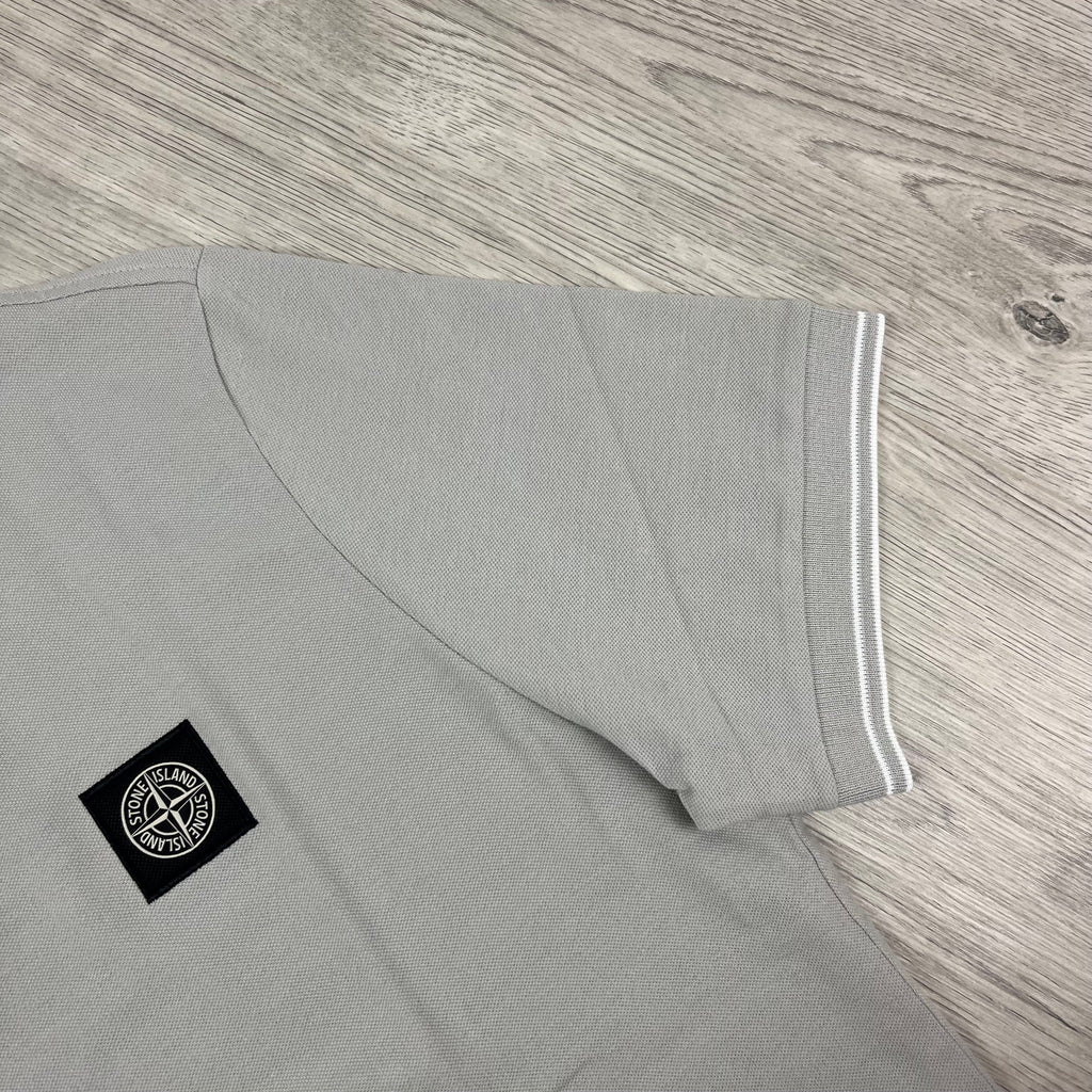 Stone Island Patch Polo Shirt - Grey -Usfansport