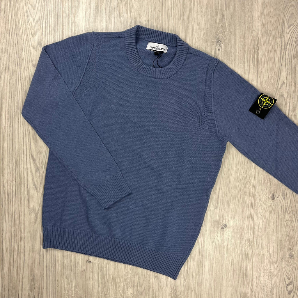 Stone Island Knit Sweatshirt - Mid Blue -Usfansport