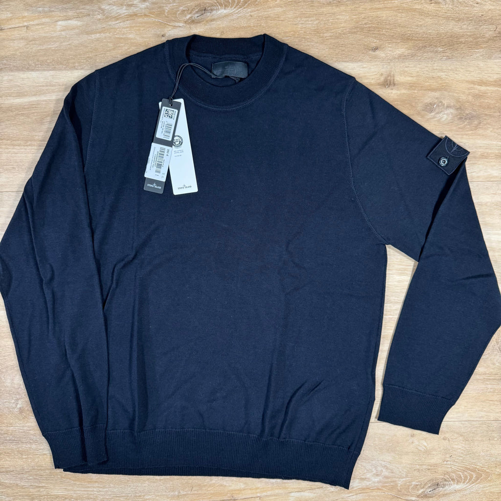 Stone Island Light Pure Wool Ghost Sweatshirt in Navy -Usfansport