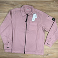 CP Company Organic Gabardine Lens Overshirt in Misty Rose - Pink -Usfansport