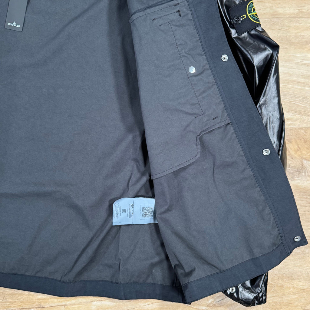 Stone Island Mussola Gomatta-TC Overshirt in Black -Usfansport