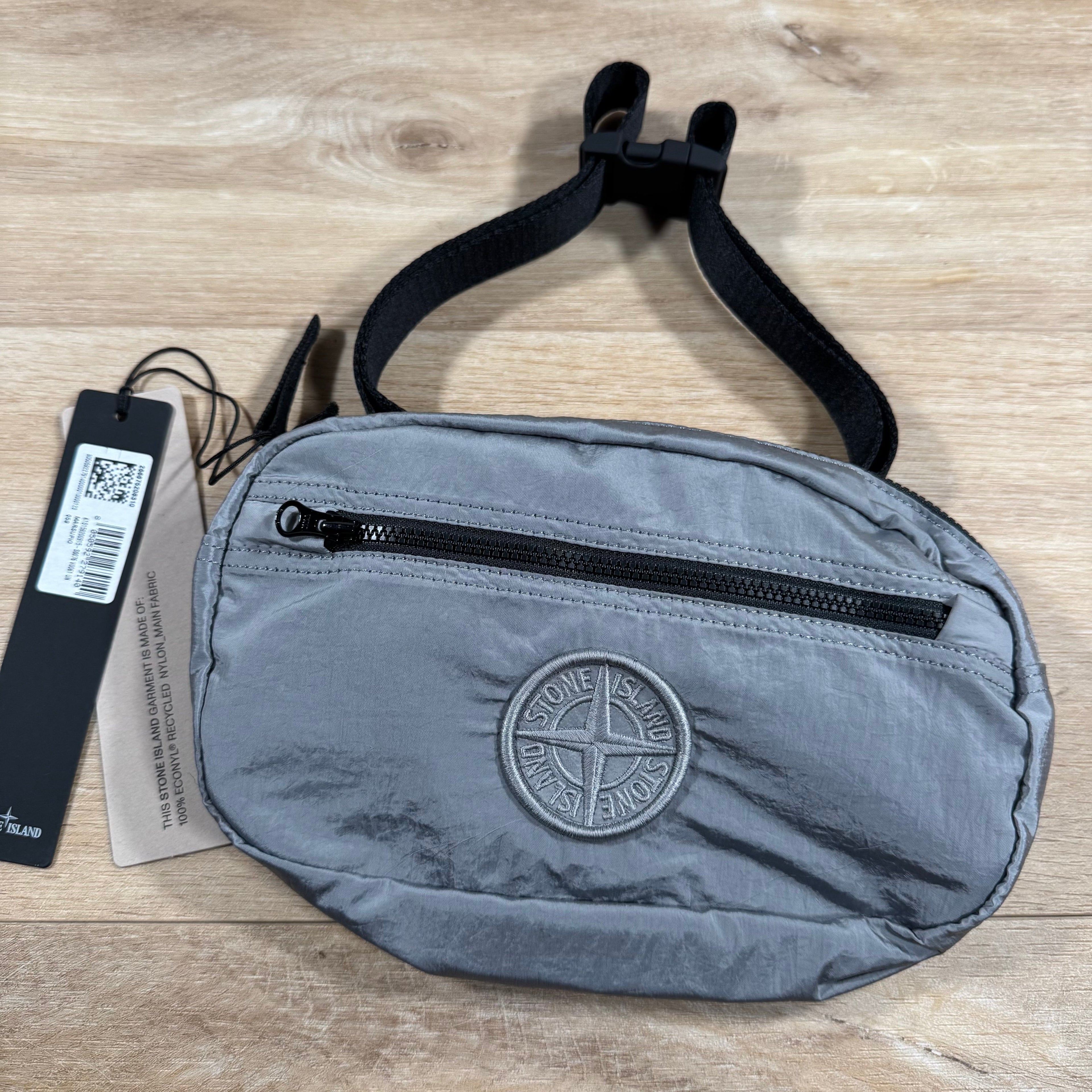 Stone Island Nylon Metal Padded Belt Bag in Pearl Grey -Usfansport