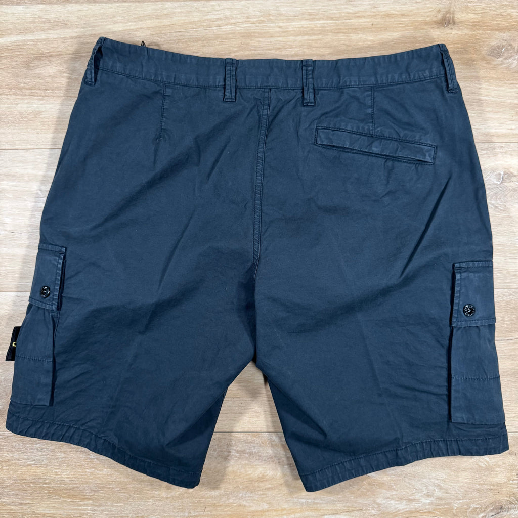 Stone Island Supima Twill Stretch-TC Cargo Bermuda Shorts in Navy -Usfansport