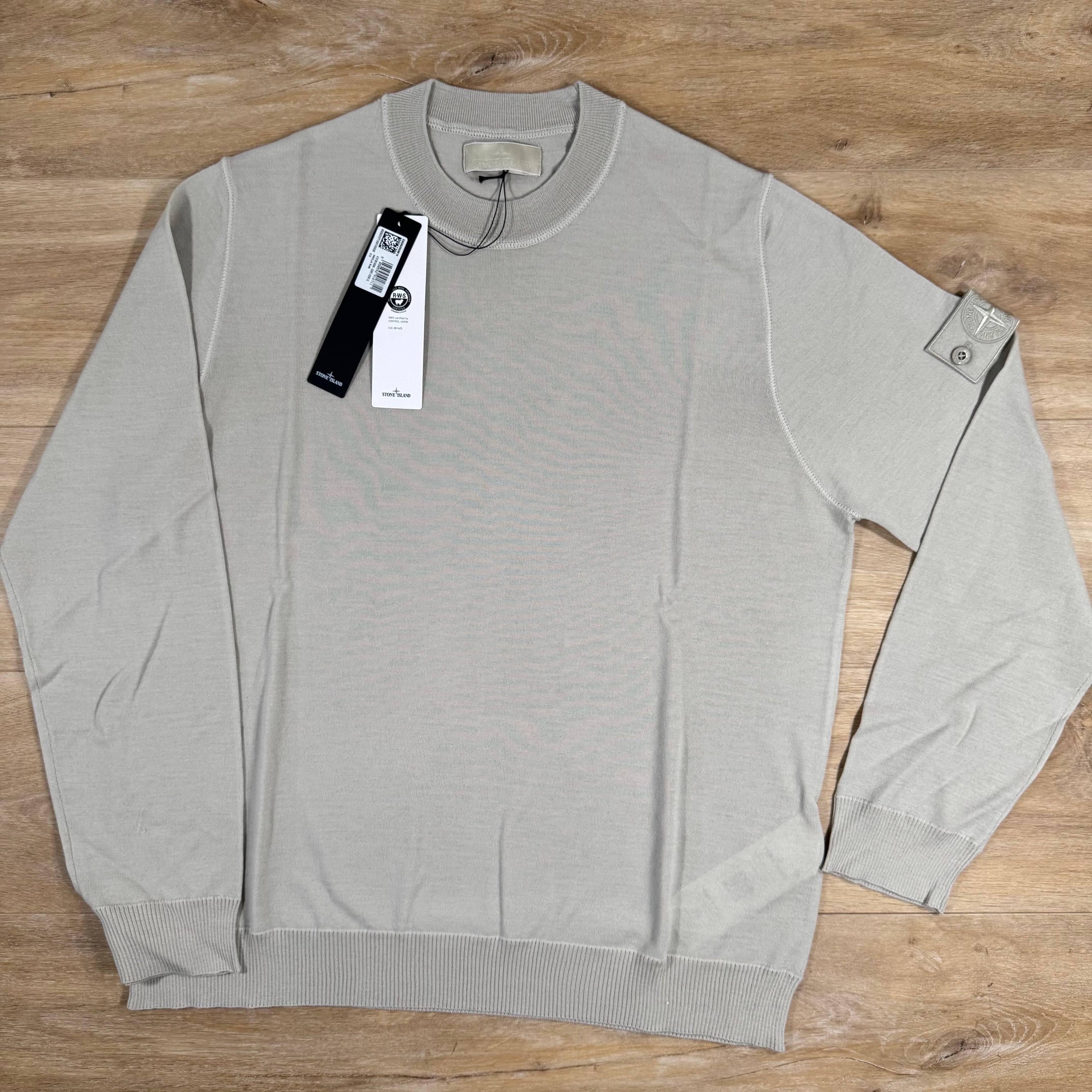 Stone Island Light Pure Wool Ghost Sweatshirt in Beige -Usfansport