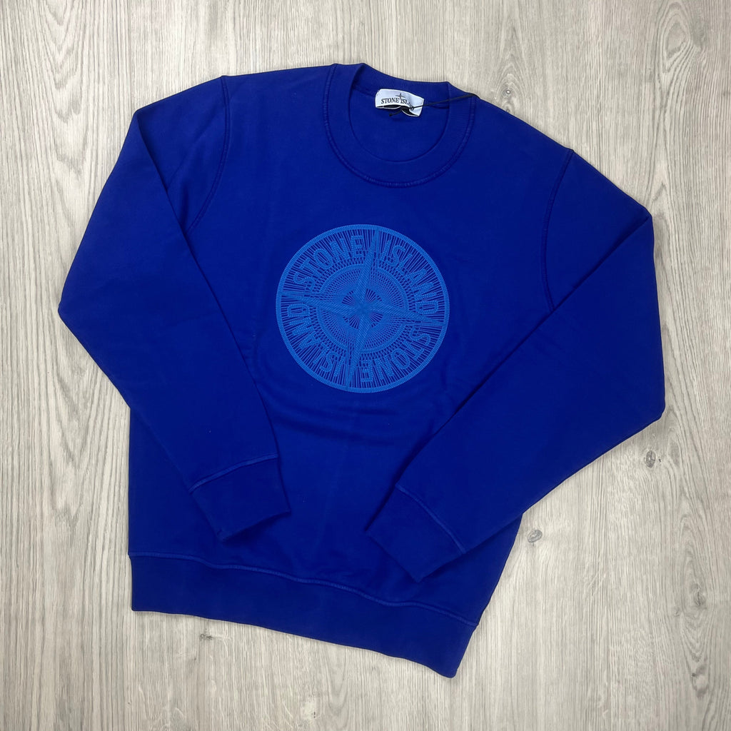 Stone Island Embroidered Sweatshirt - Blue -Usfansport