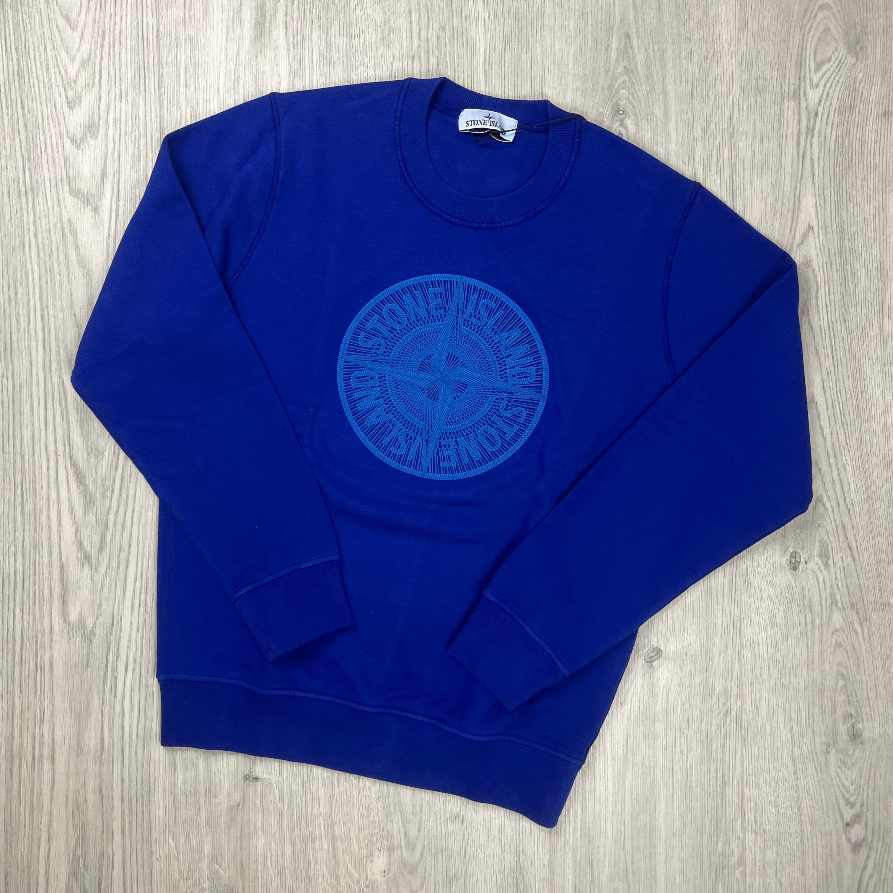 Stone Island Embroidered Sweatshirt - Blue -Usfansport