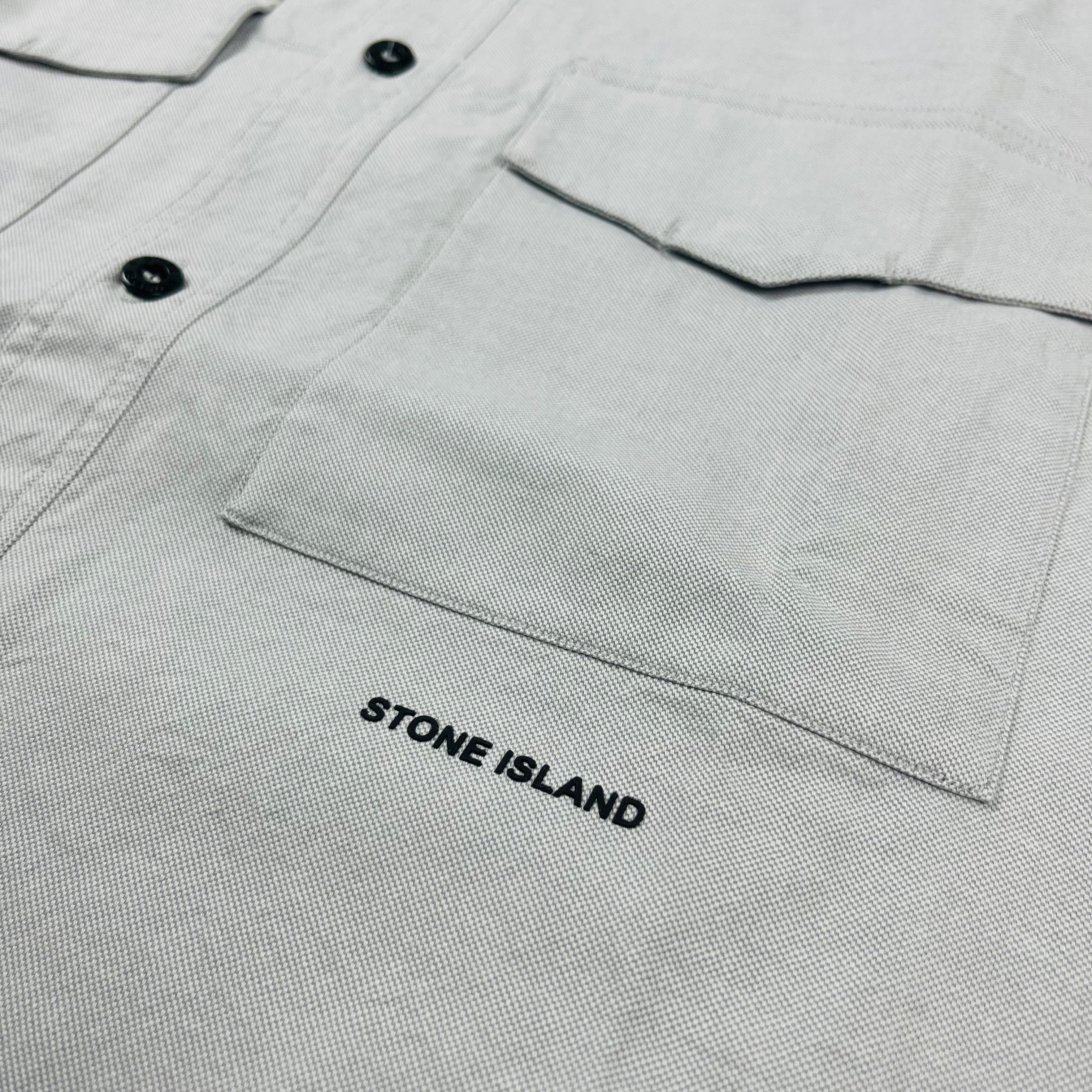 Stone Island Button Shirt - Grey -Usfansport