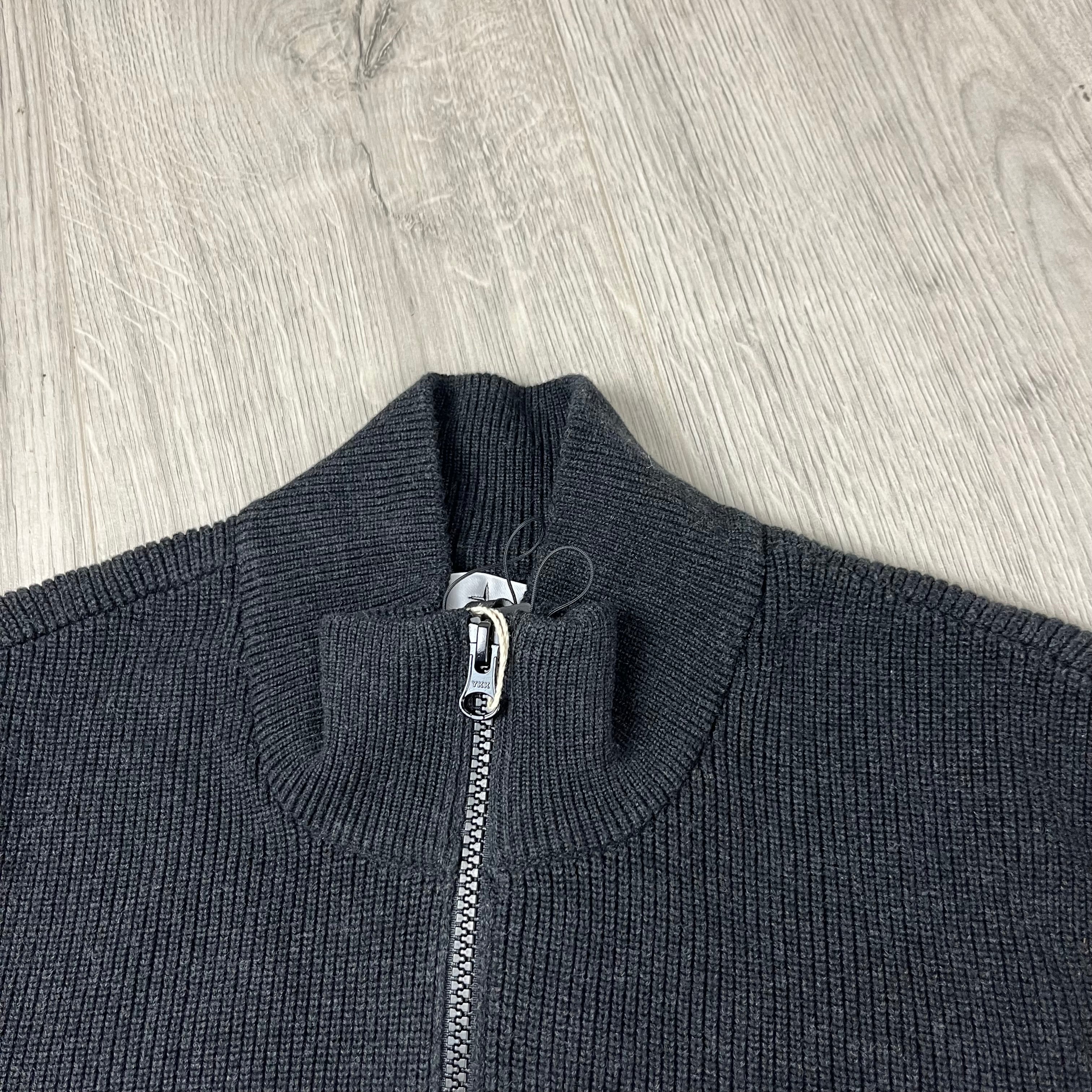 Stone Island Knit Cardigan - Charcoal -Usfansport