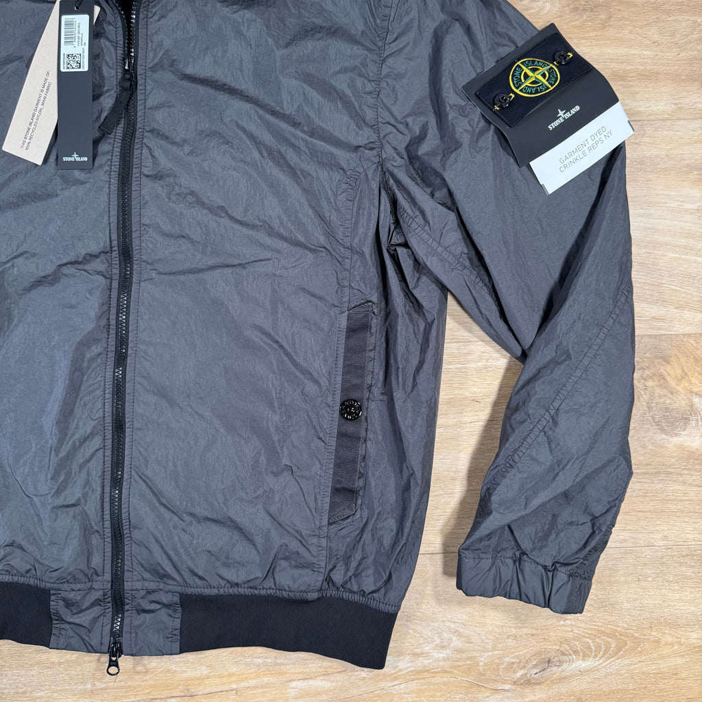 Stone Island Crinkle Reps R-NY Bomber Jacket in Charcoal Grey -Usfansport