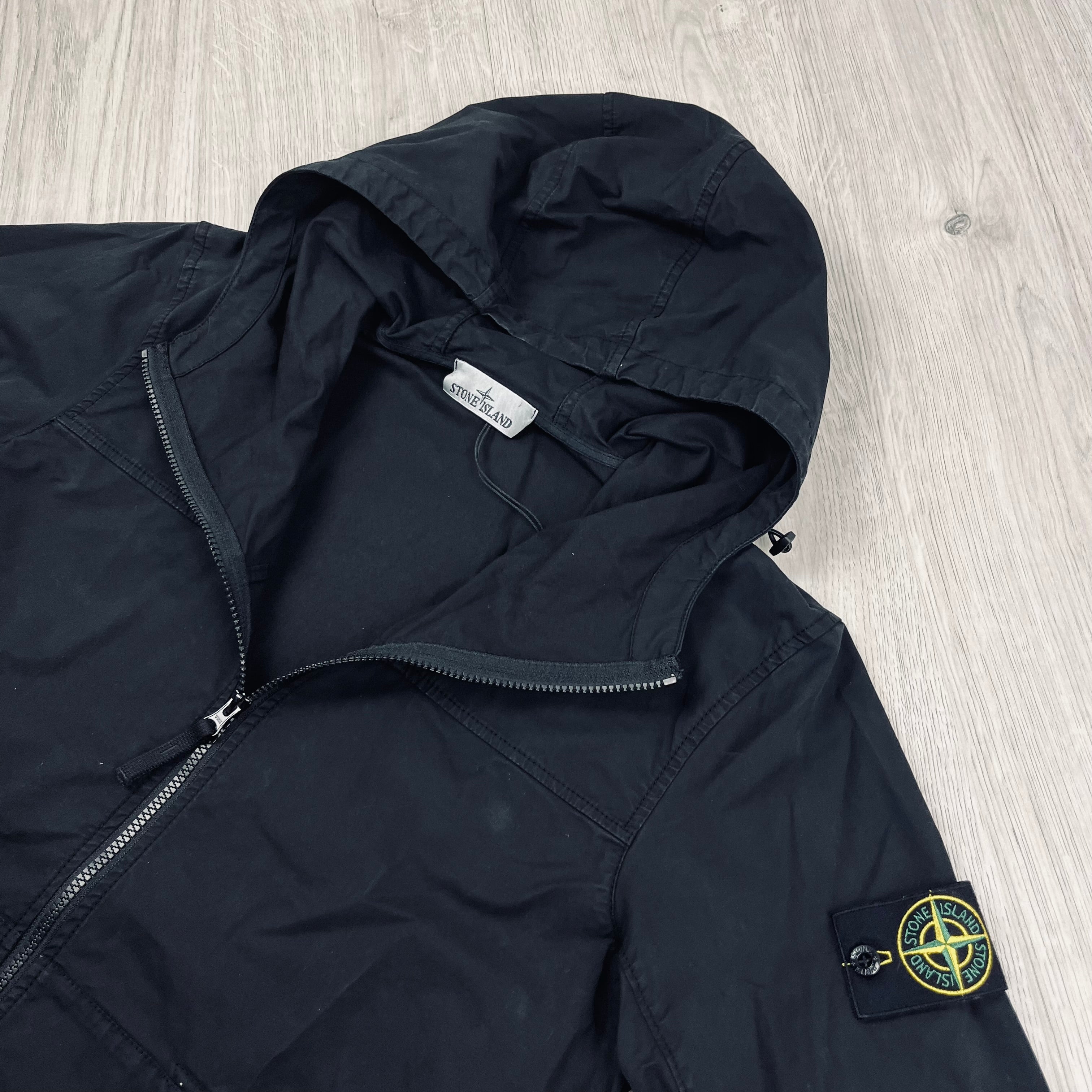 Stone Island Hooded Overshirt - Black -Usfansport