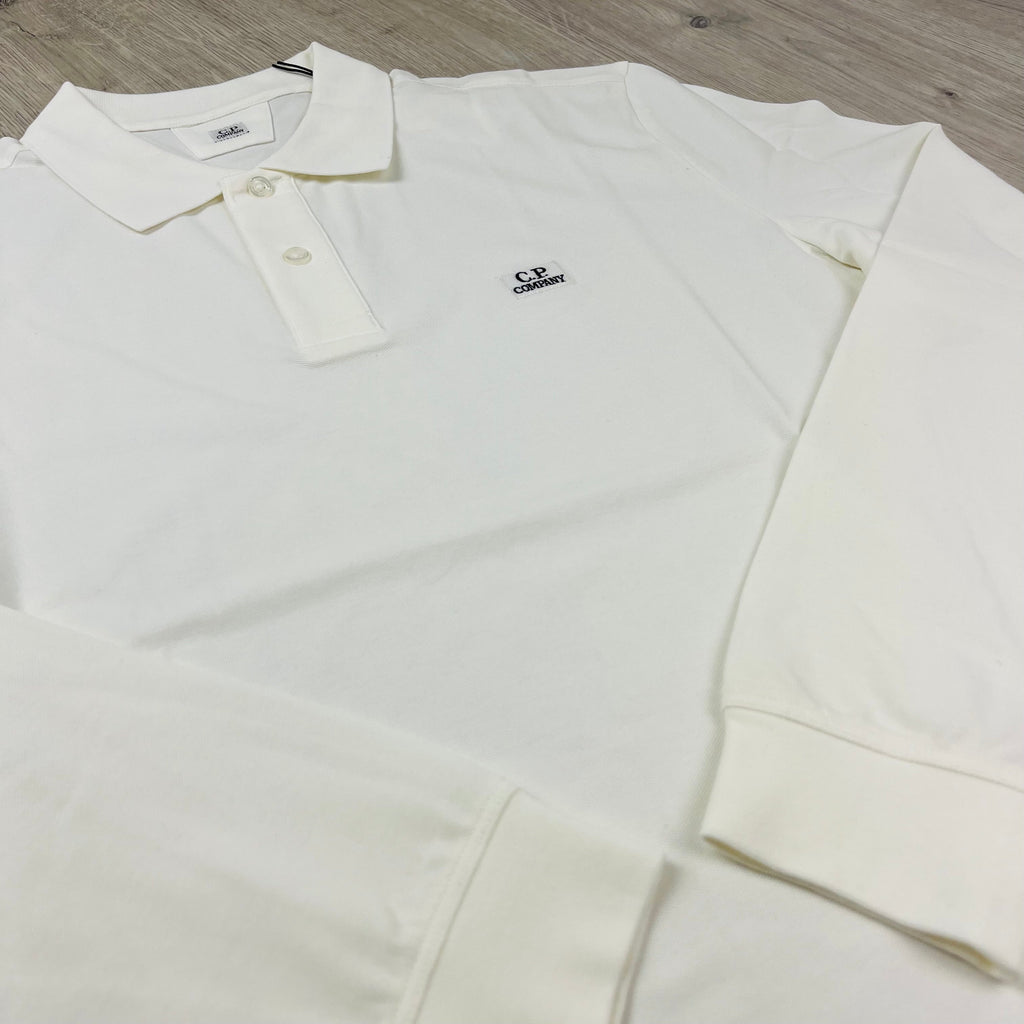 CP Company Piquet Polo Shirt - White -Usfansport