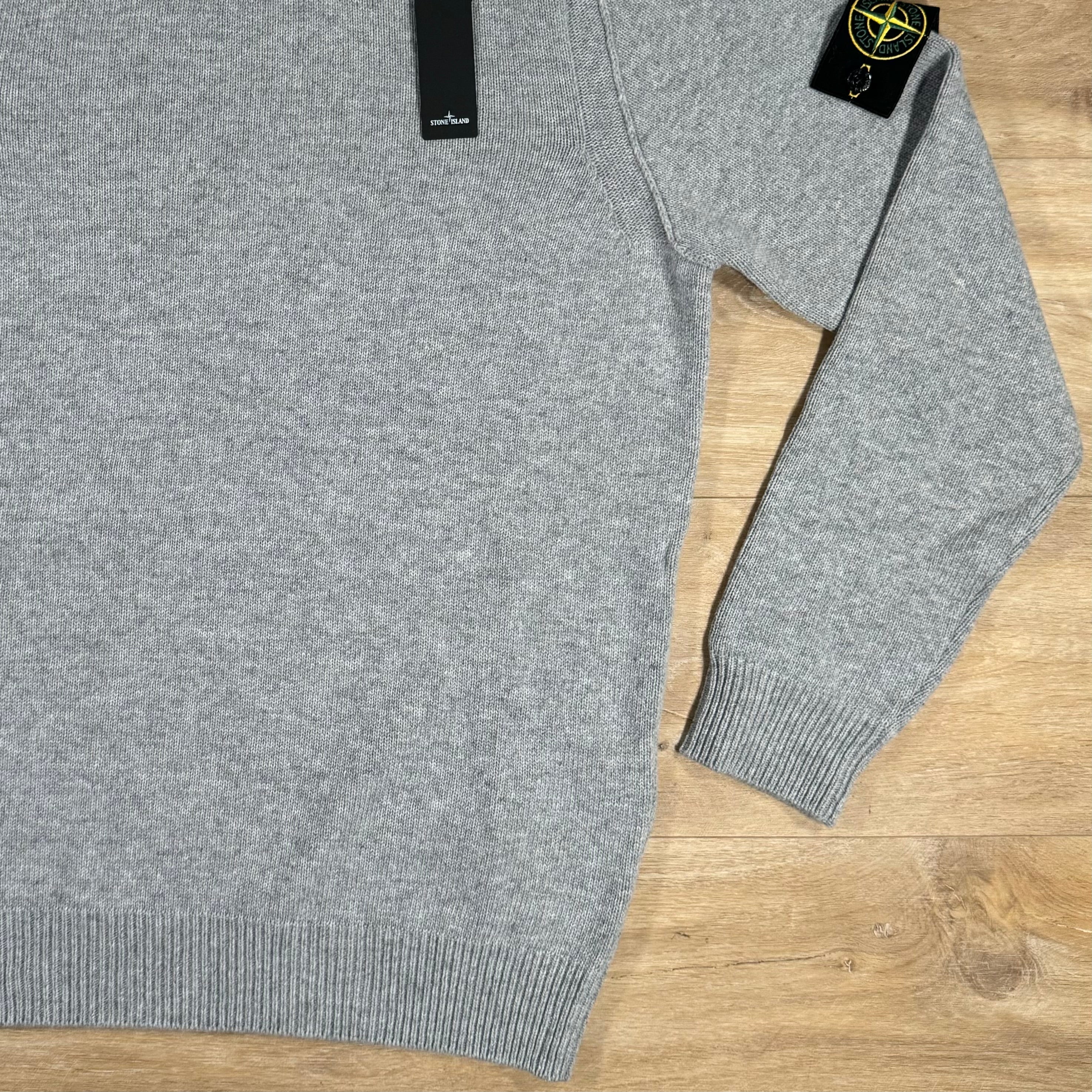 Stone Island Lambswool Crewneck Sweatshirt in Grey -Usfansport