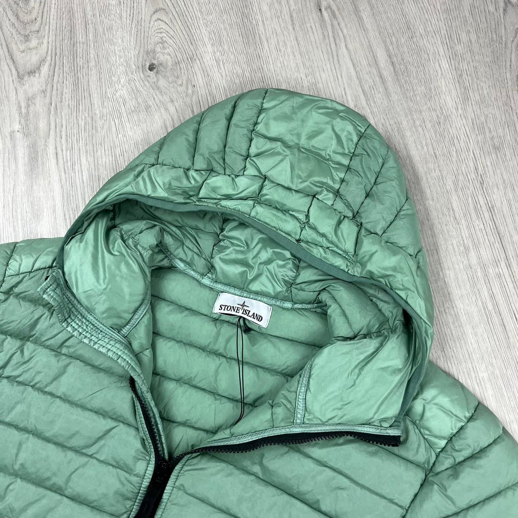 Stone Island Woven Down Jacket - Sage Green -Usfansport