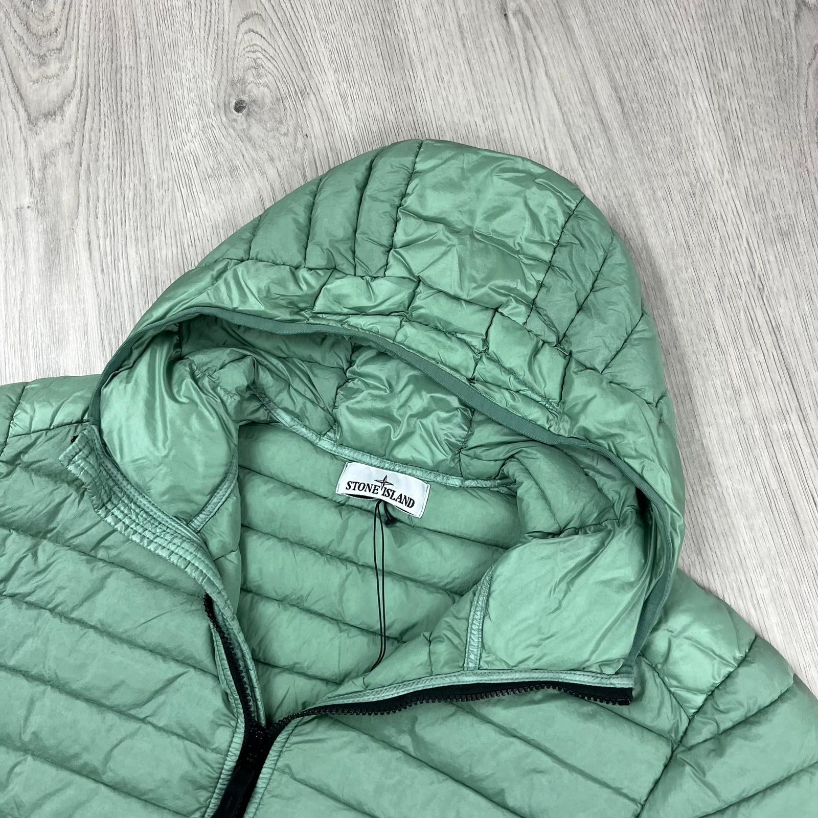 Stone Island Woven Down Jacket - Sage Green -Usfansport
