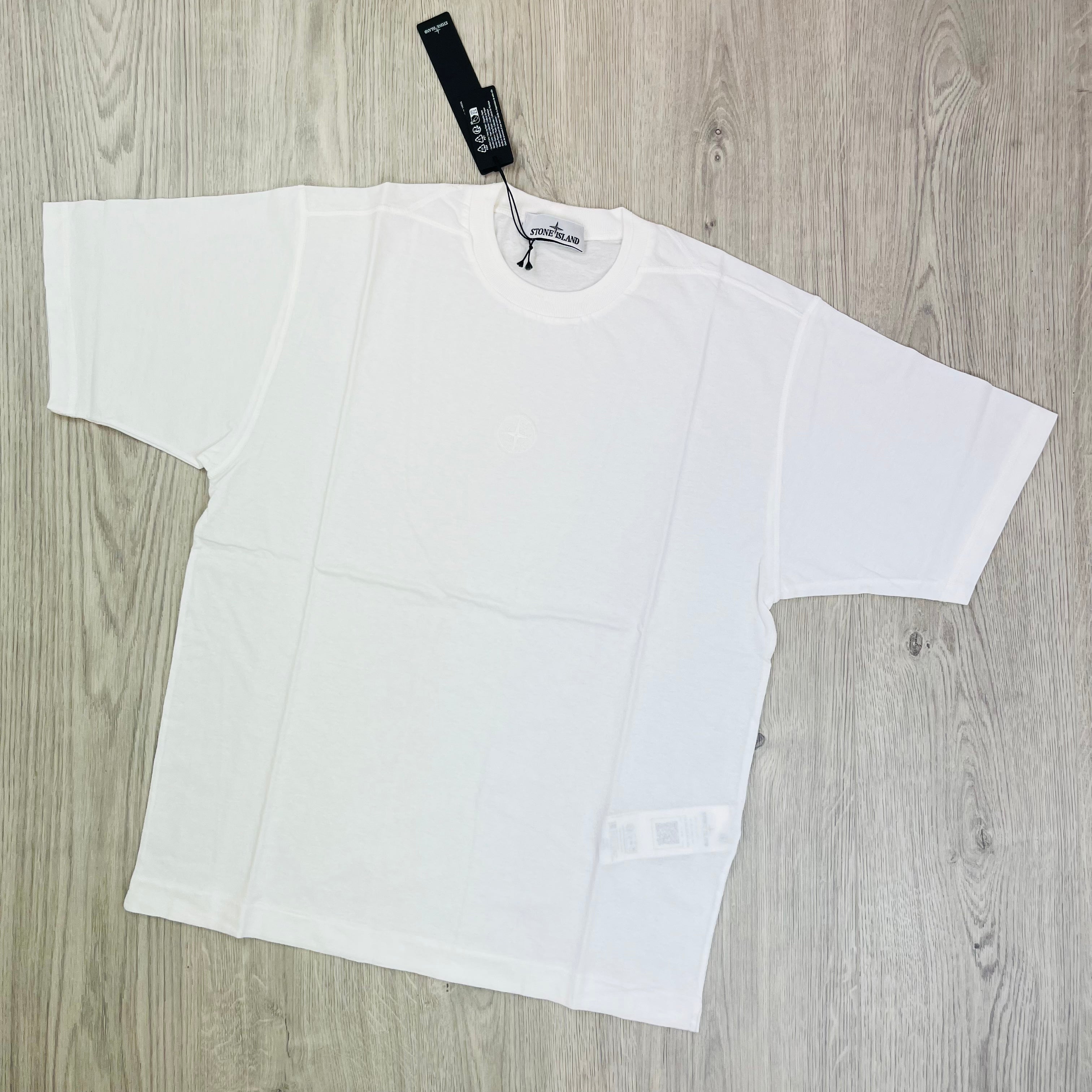 Stone Island Embroidered T-Shirt - White -Usfansport