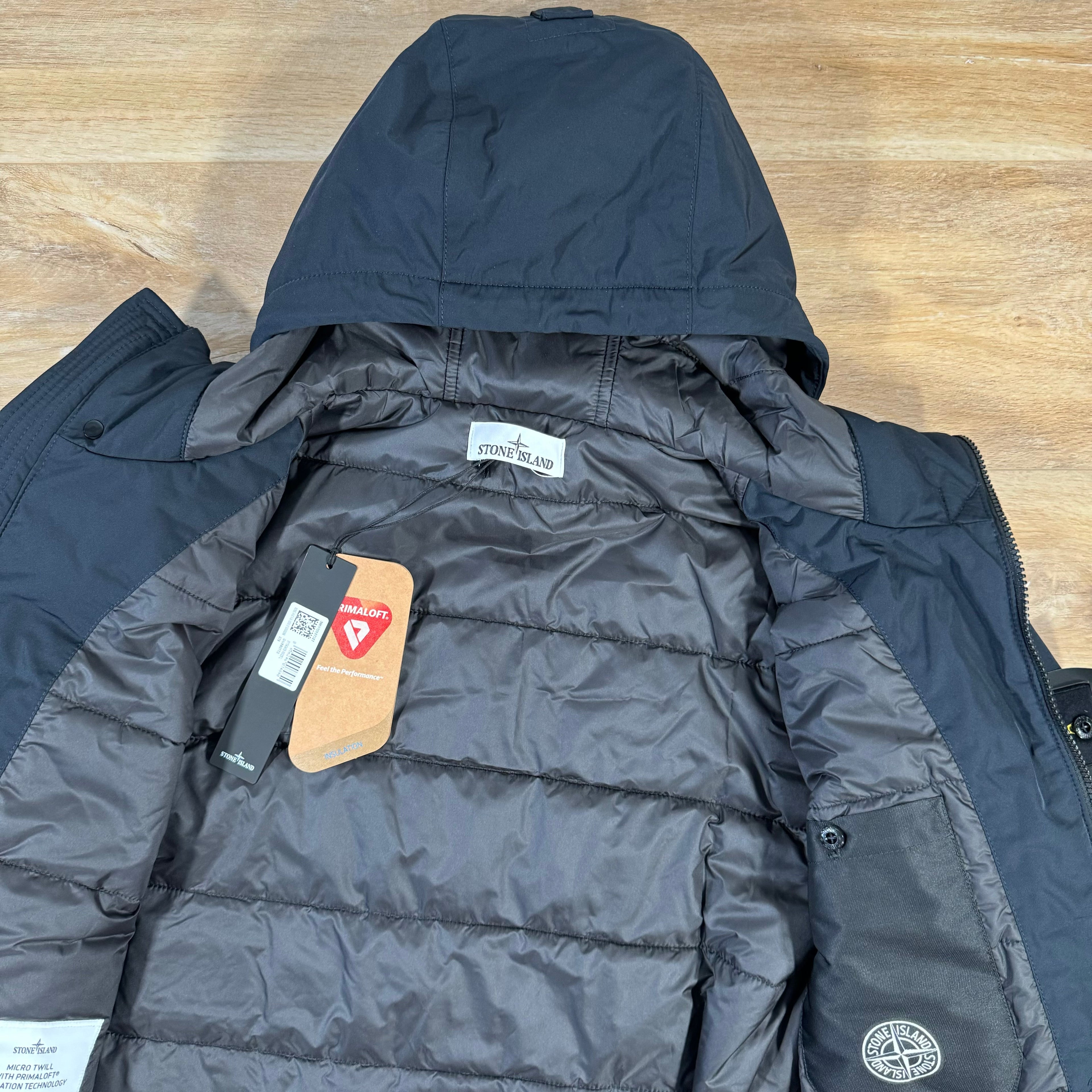 Stone Island Polyester Micro Twill Jacket in Navy -Usfansport