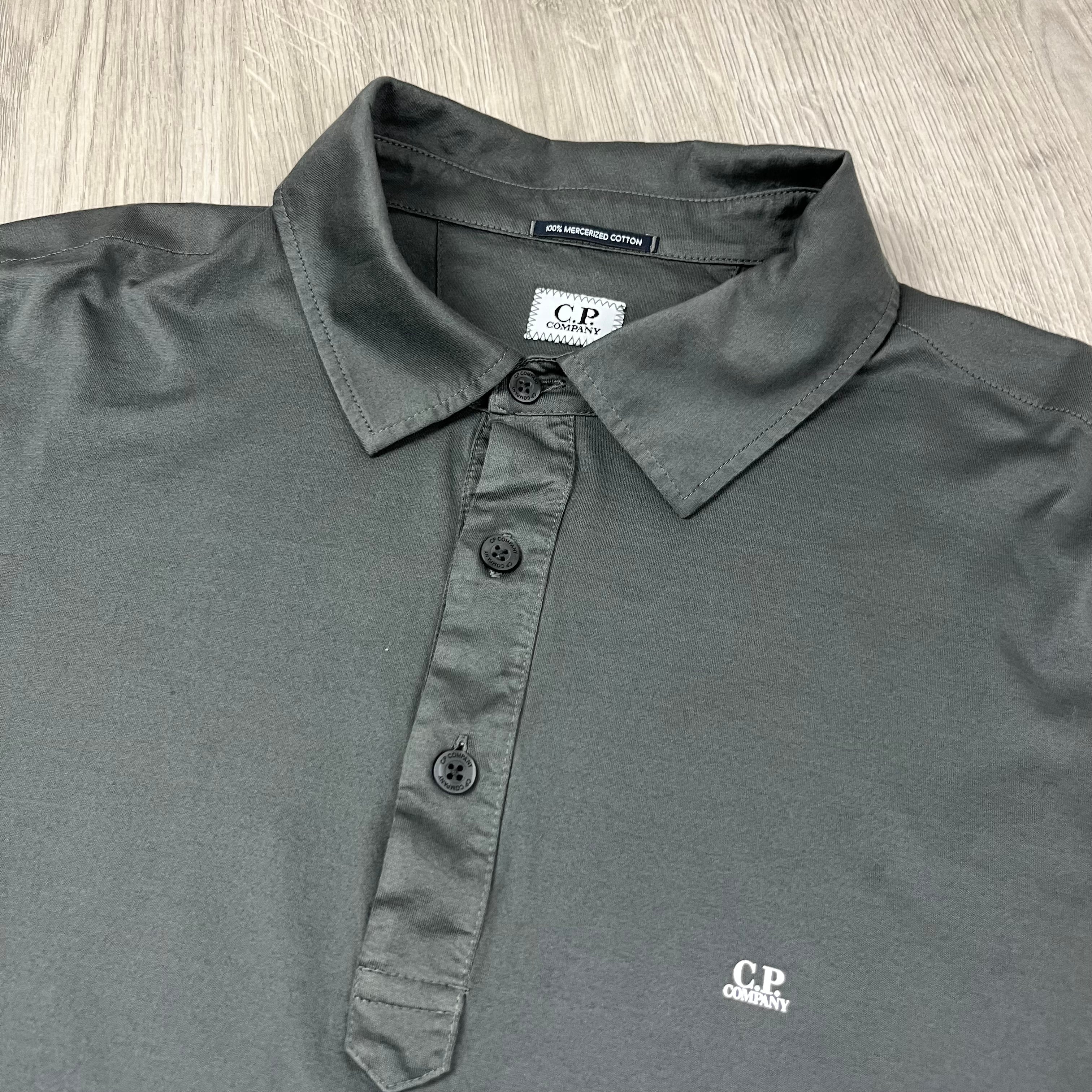 CP Company Polo Shirt - Dark Shadow -Usfansport
