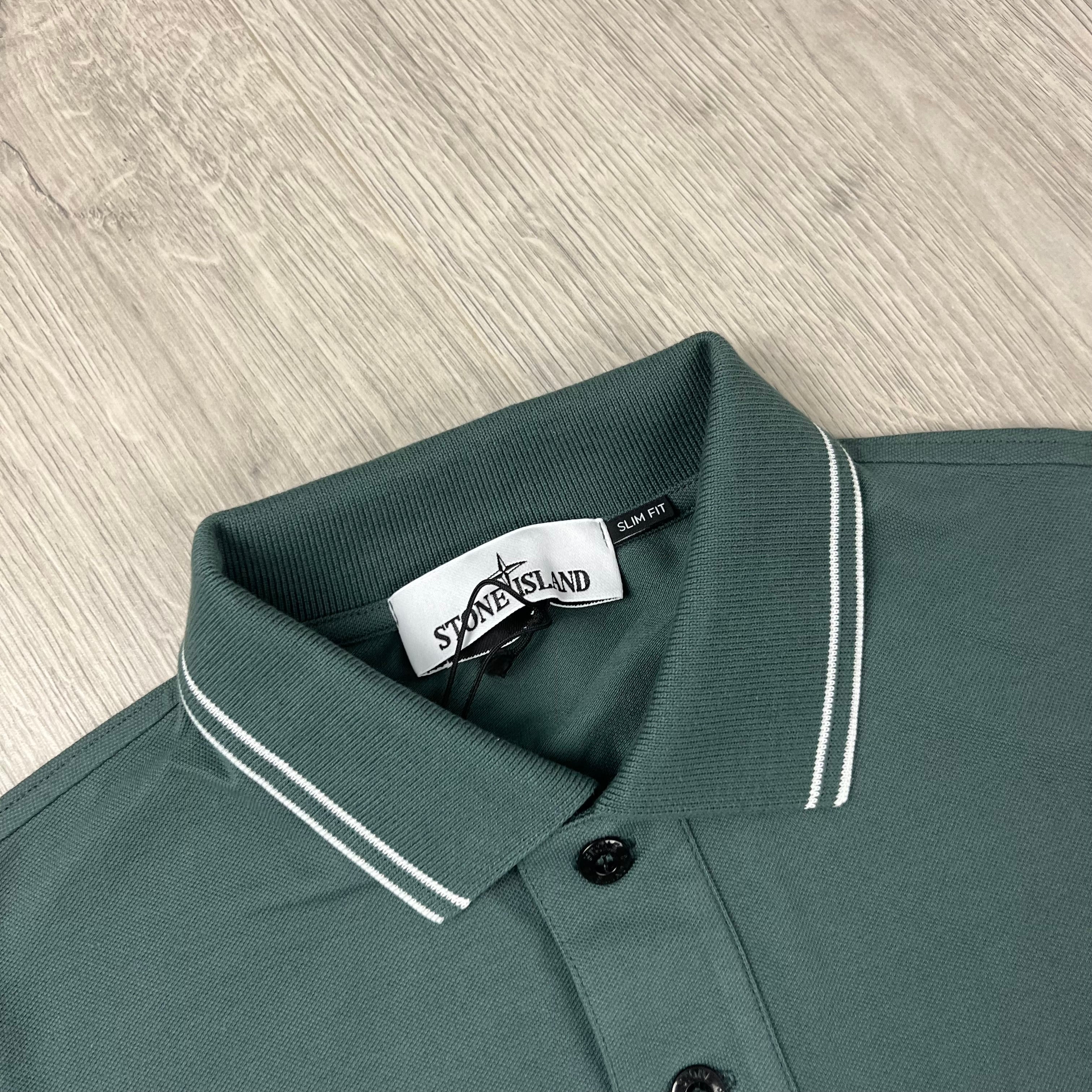 Stone Island Patch Polo Shirt - Bottle Green -Usfansport