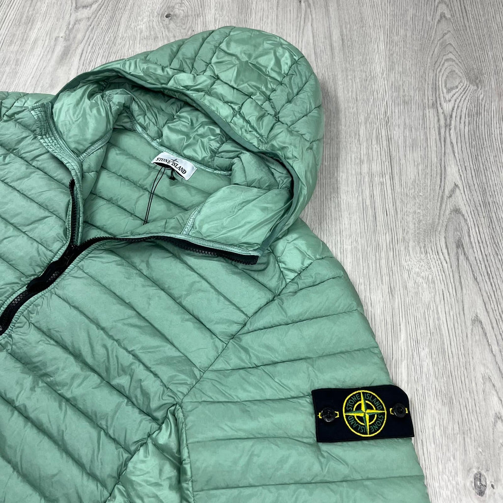 Stone Island Woven Down Jacket - Sage Green -Usfansport