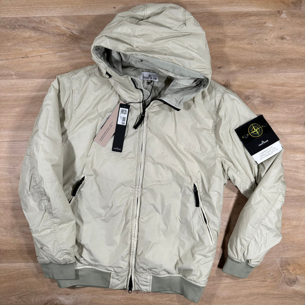 Stone Island Crinkle Reps R-NY Primaloft T-C Jacket in Plaster -Usfansport