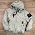 Stone Island Crinkle Reps R-NY Primaloft T-C Jacket in Plaster -Usfansport