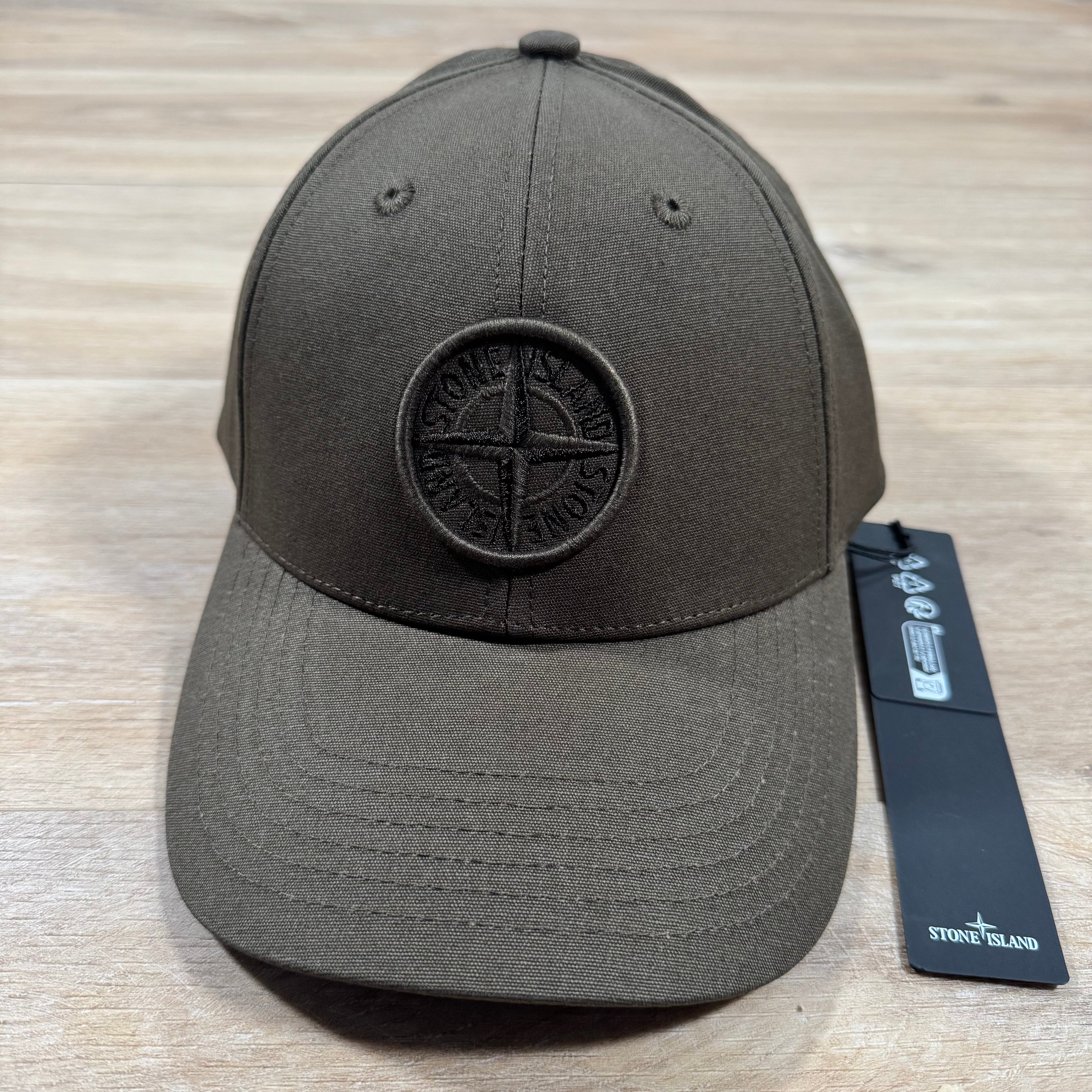 Stone Island Compass Logo Cap in Military Green -Usfansport