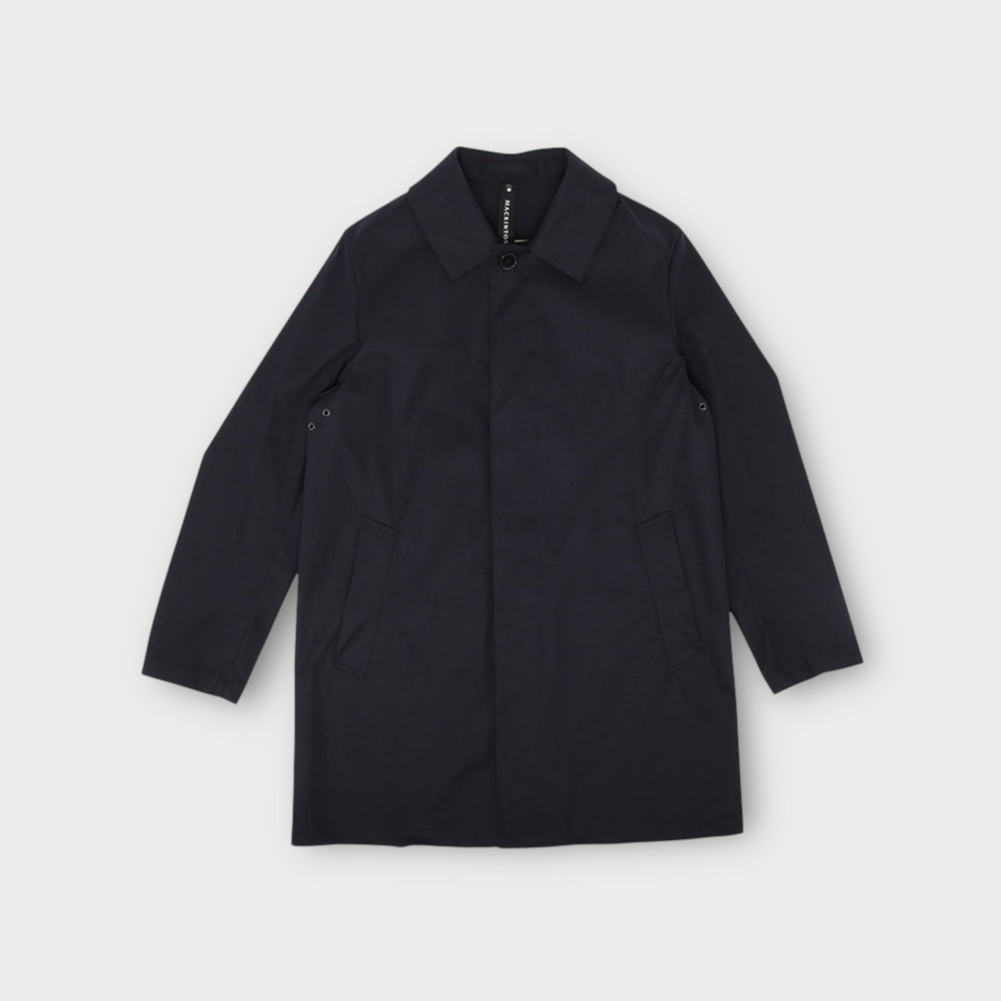 Mackintosh Cambridge Jakke i Regntech Bomuld I Navy