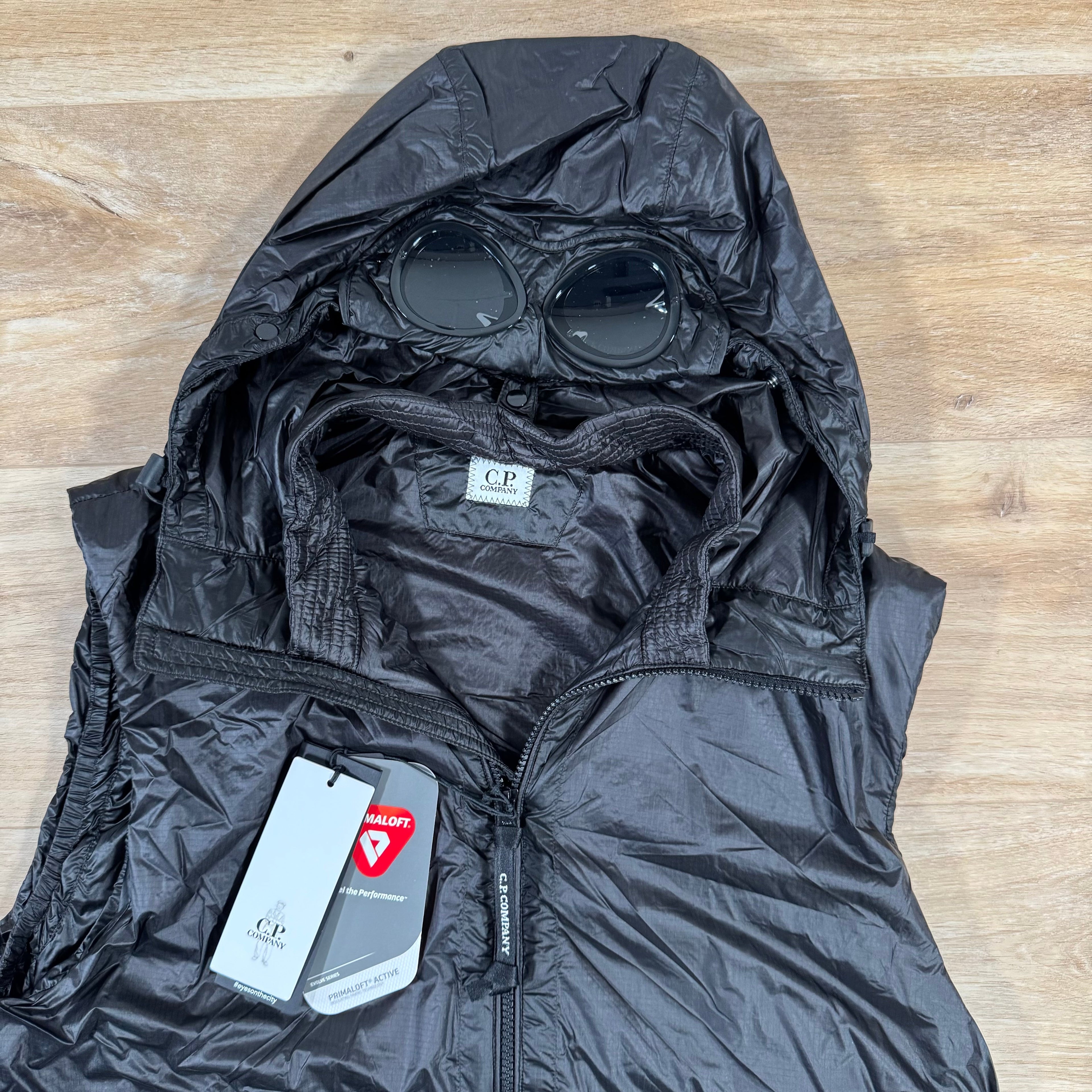 CP Company Nada Shell Primaloft Goggle Vest in Black -Usfansport