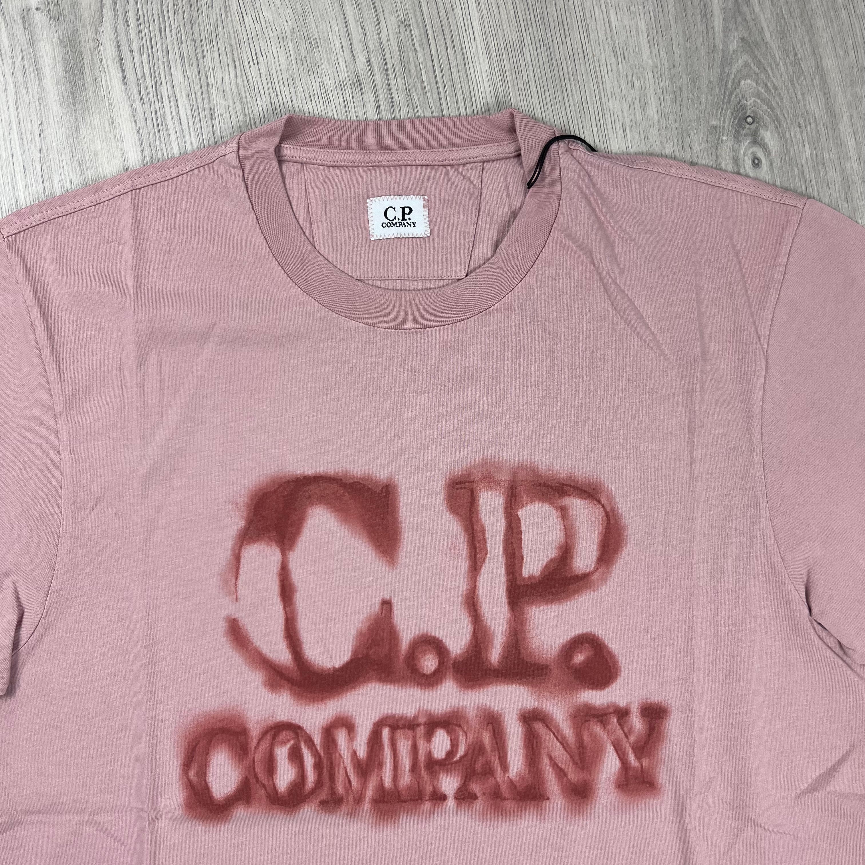 CP Company Printed T-Shirt - Mauve -Usfansport