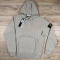 Stone Island Organic Cotton Fleece Pullover Hoodie in Desert -Usfansport