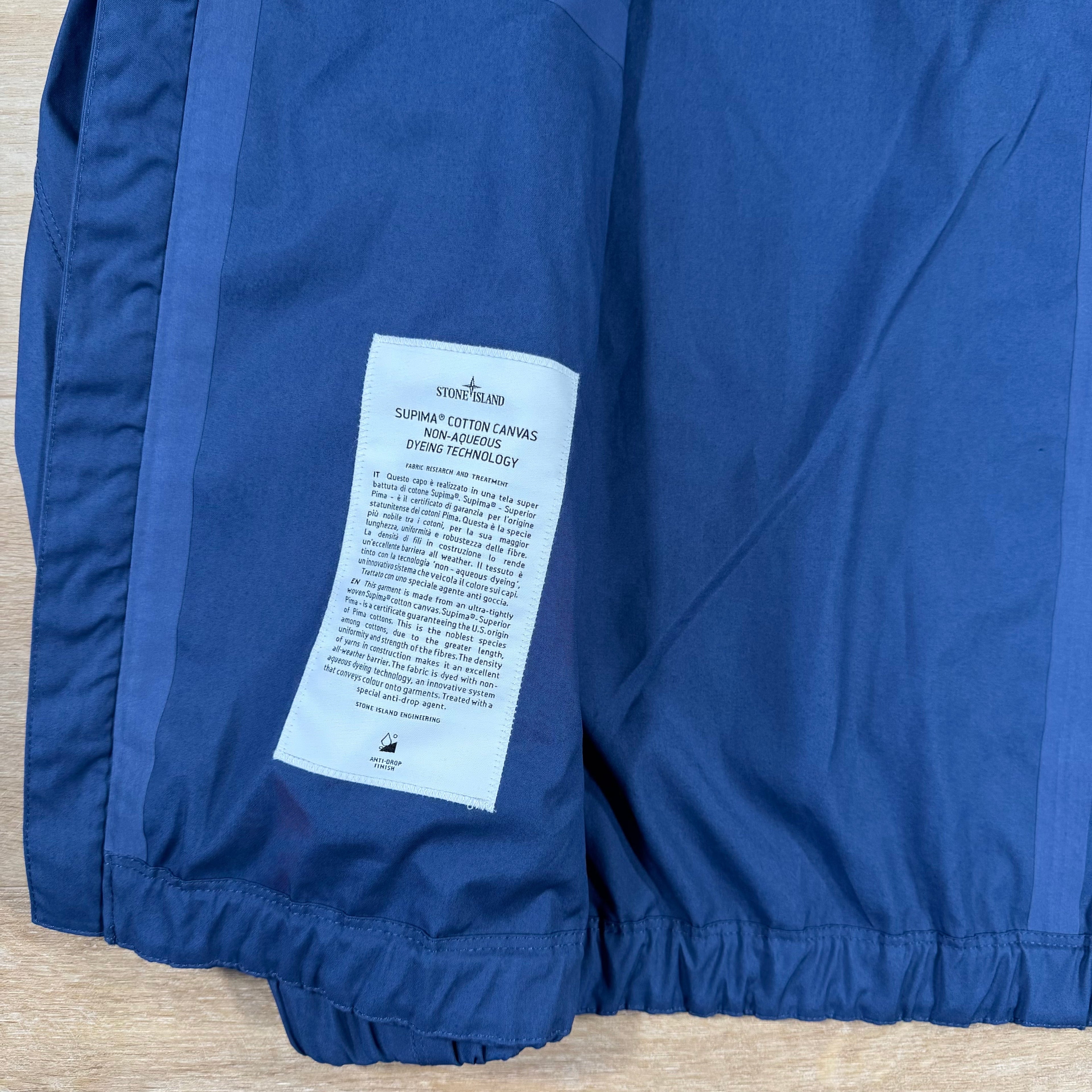 Stone Island Supima Canvas Jacket in Marine Blue -Usfansport
