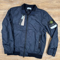 Stone Island Crinkle Reps R-NY Bomber Jacket in Navy -Usfansport