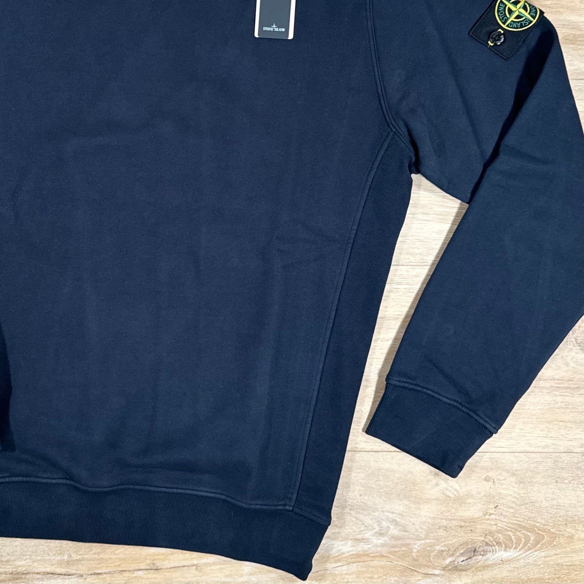 Stone Island Garment Dyed Crewneck Sweatshirt in Navy -Usfansport