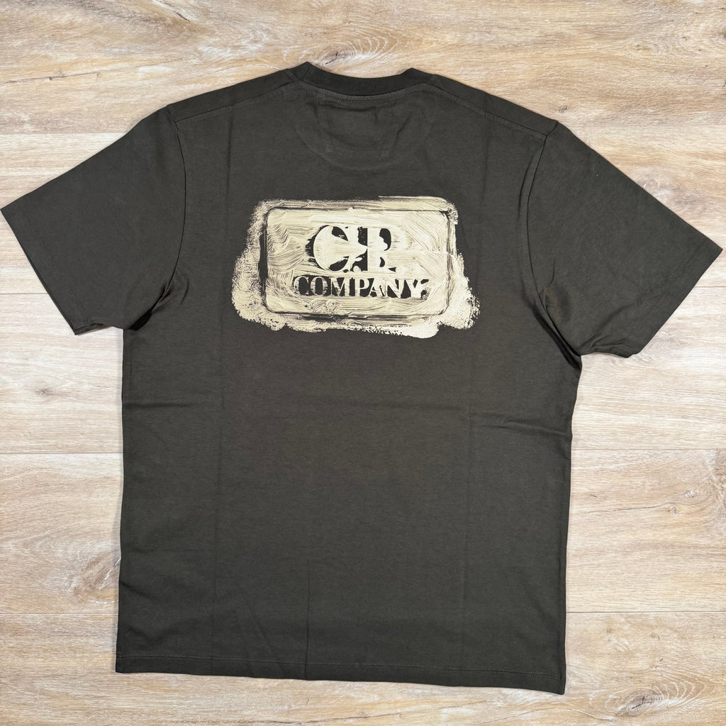 CP Company Graphic Logo T-Shirt in Ivy Green -Usfansport