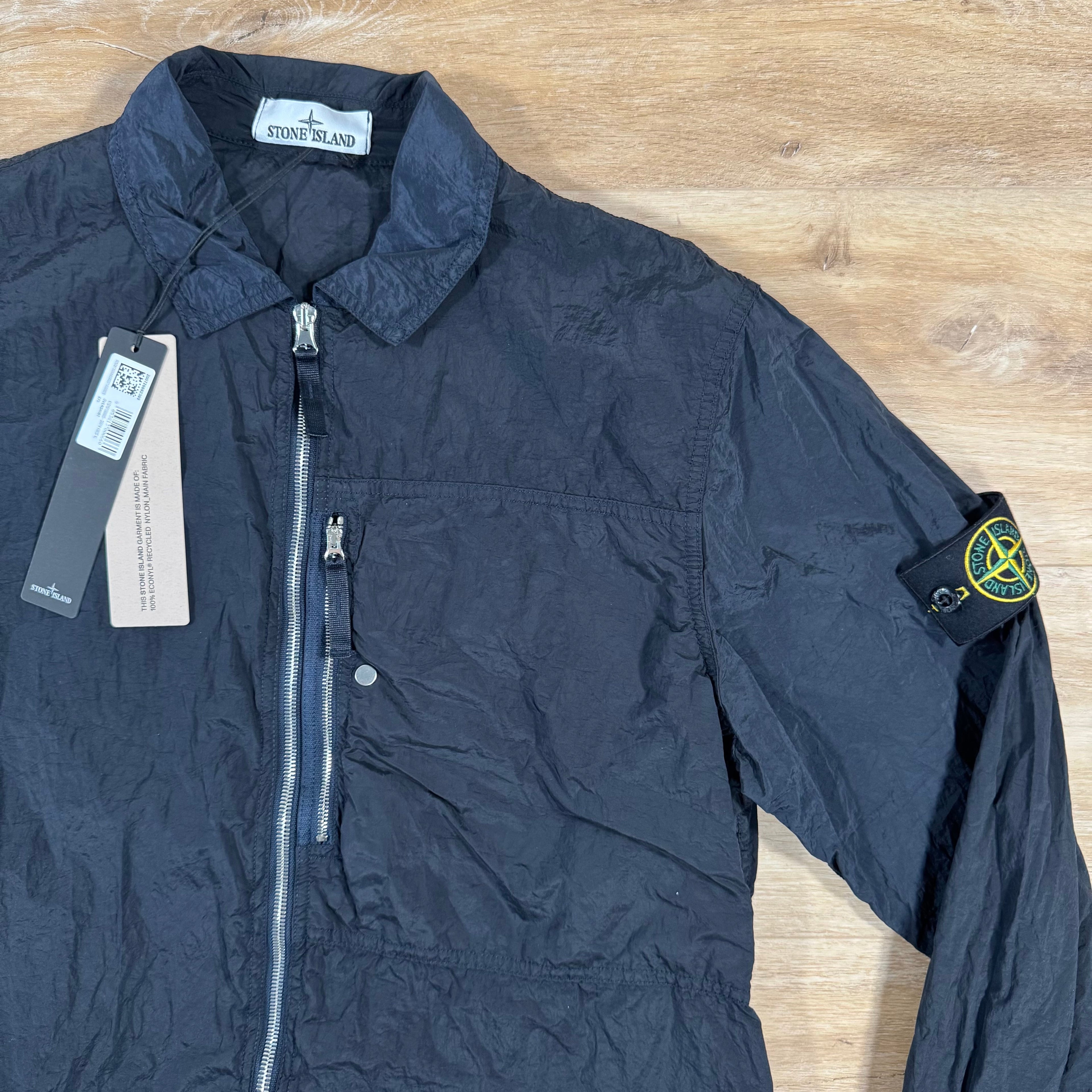 Stone Island Nylon Metal Overshirt in Navy -Usfansport