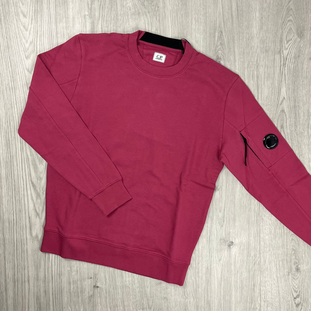CP Company Raised Fleece Sweatshirt - Red Bud -Usfansport