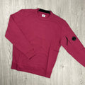 CP Company Raised Fleece Sweatshirt - Red Bud -Usfansport