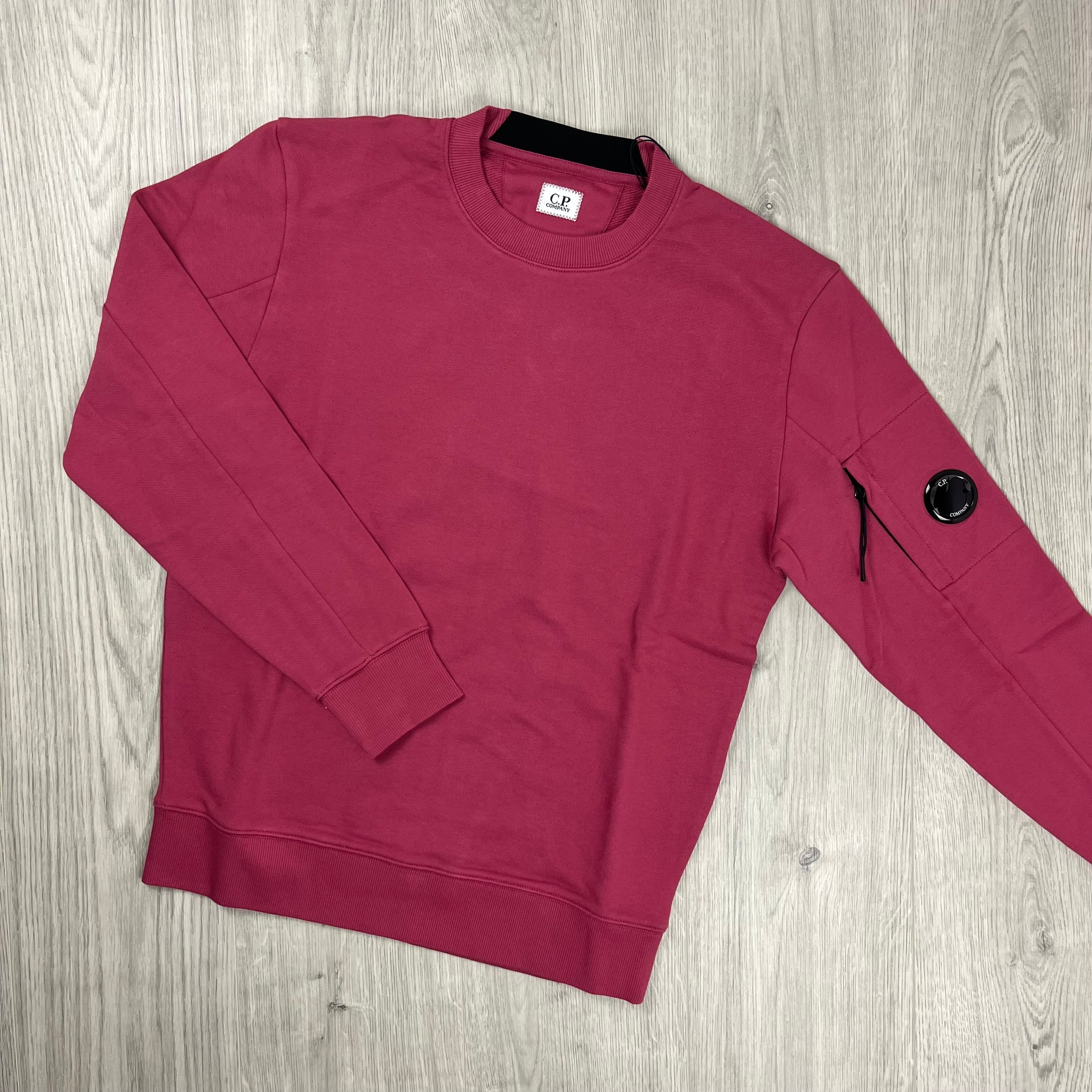 CP Company Raised Fleece Sweatshirt - Red Bud -Usfansport