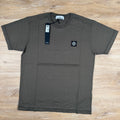 Stone Island Patch Logo T-Shirt in Military Green -Usfansport