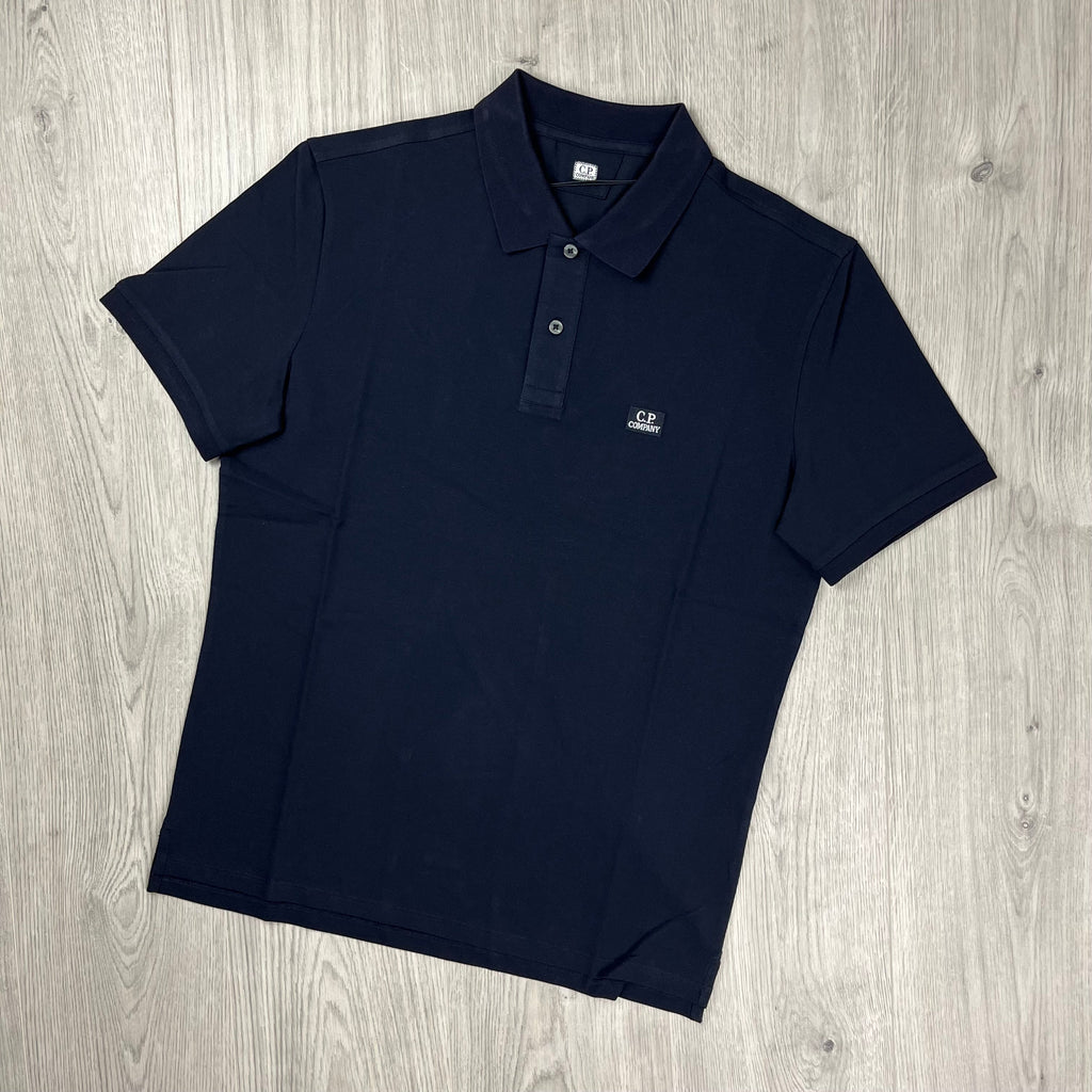 CP Company Piquet Polo Shirt - Navy -Usfansport