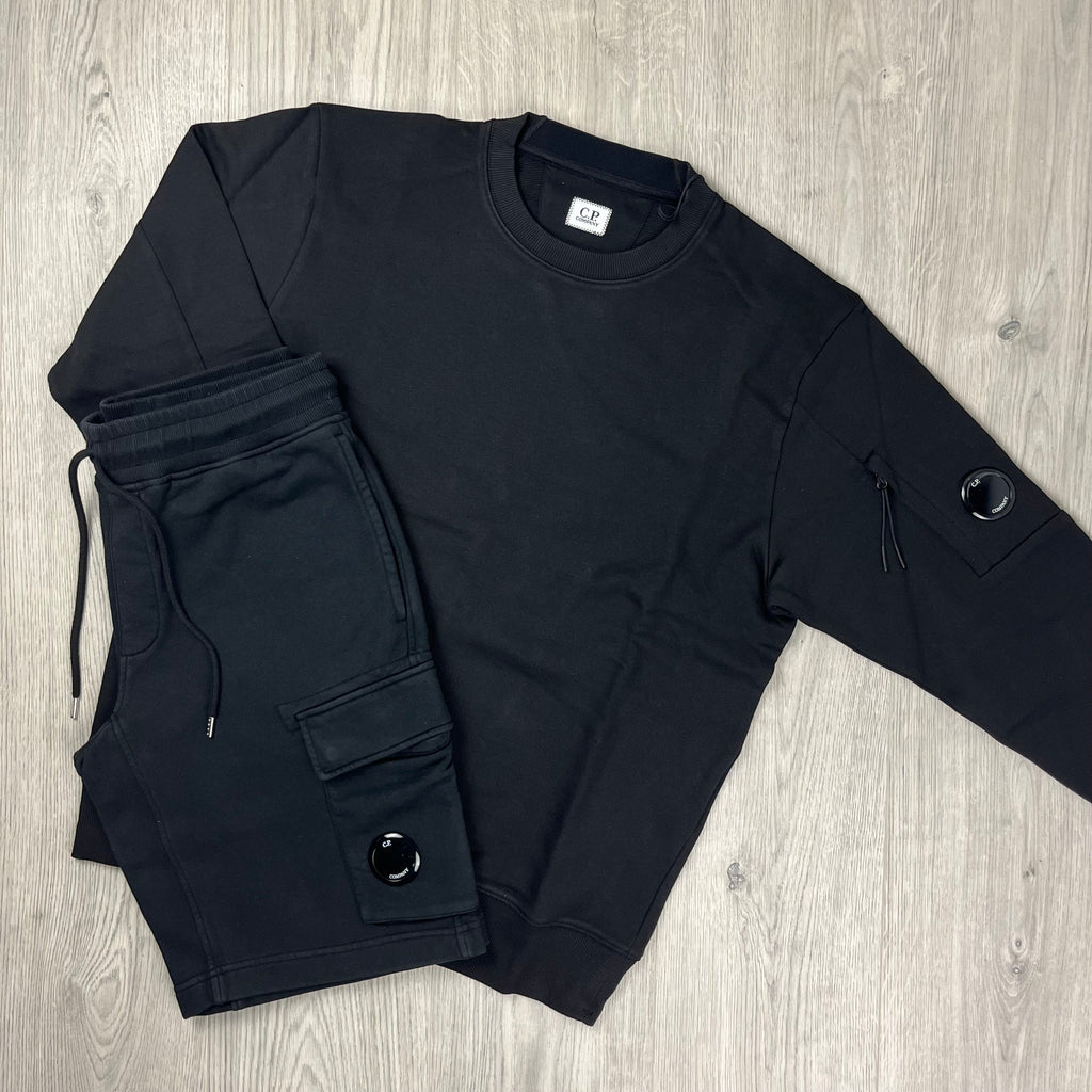 CP Company Raised Fleece Tracksuit - Black -Usfansport