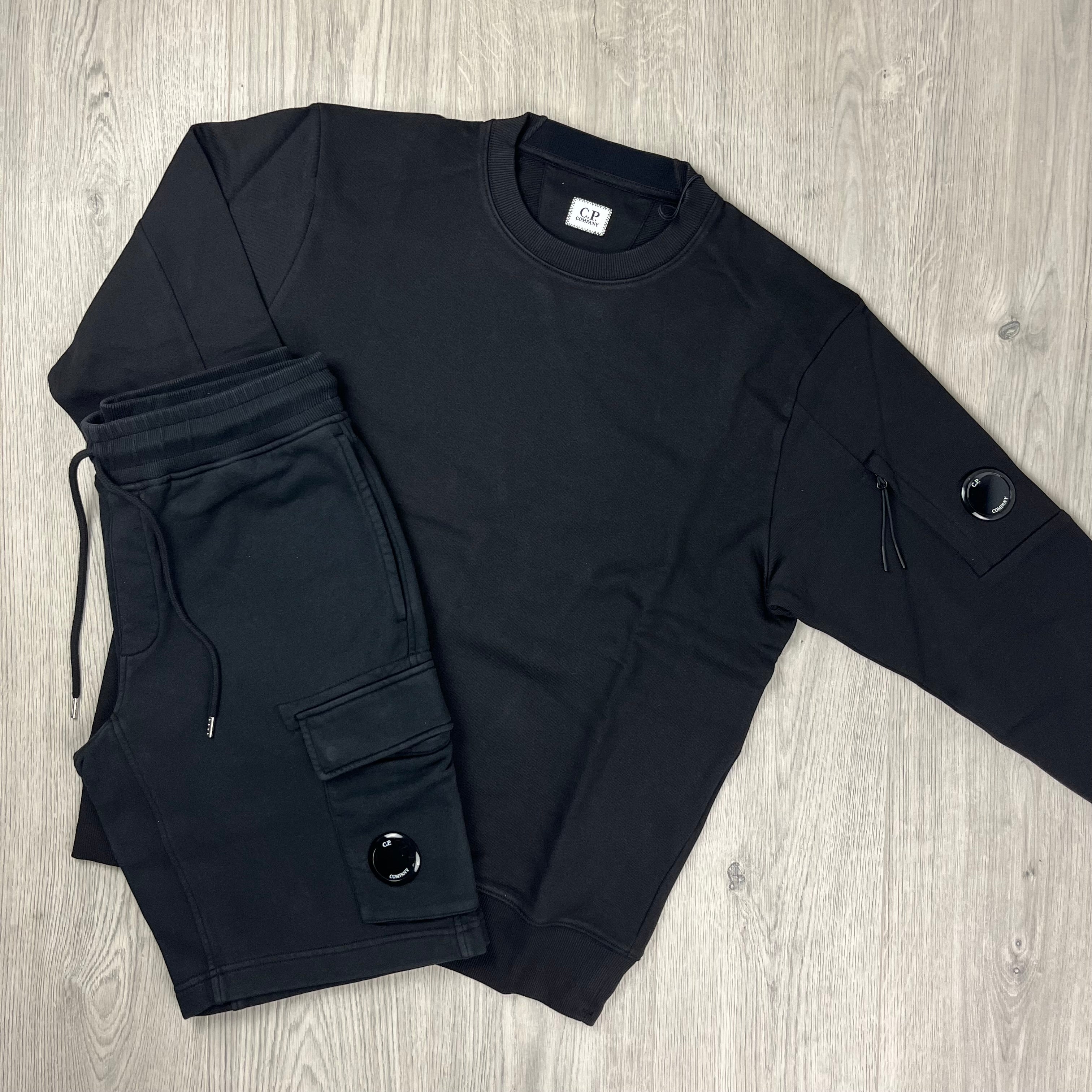 CP Company Raised Fleece Tracksuit - Black -Usfansport