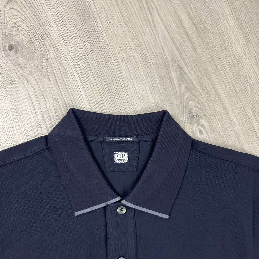 CP Company Metropolis Polo Shirt - Navy -Usfansport
