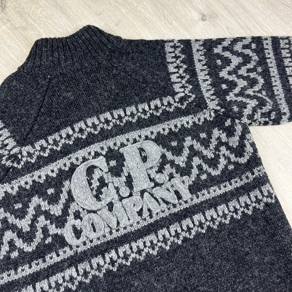 CP Company Jacquard Wool Fleece - Black -Usfansport