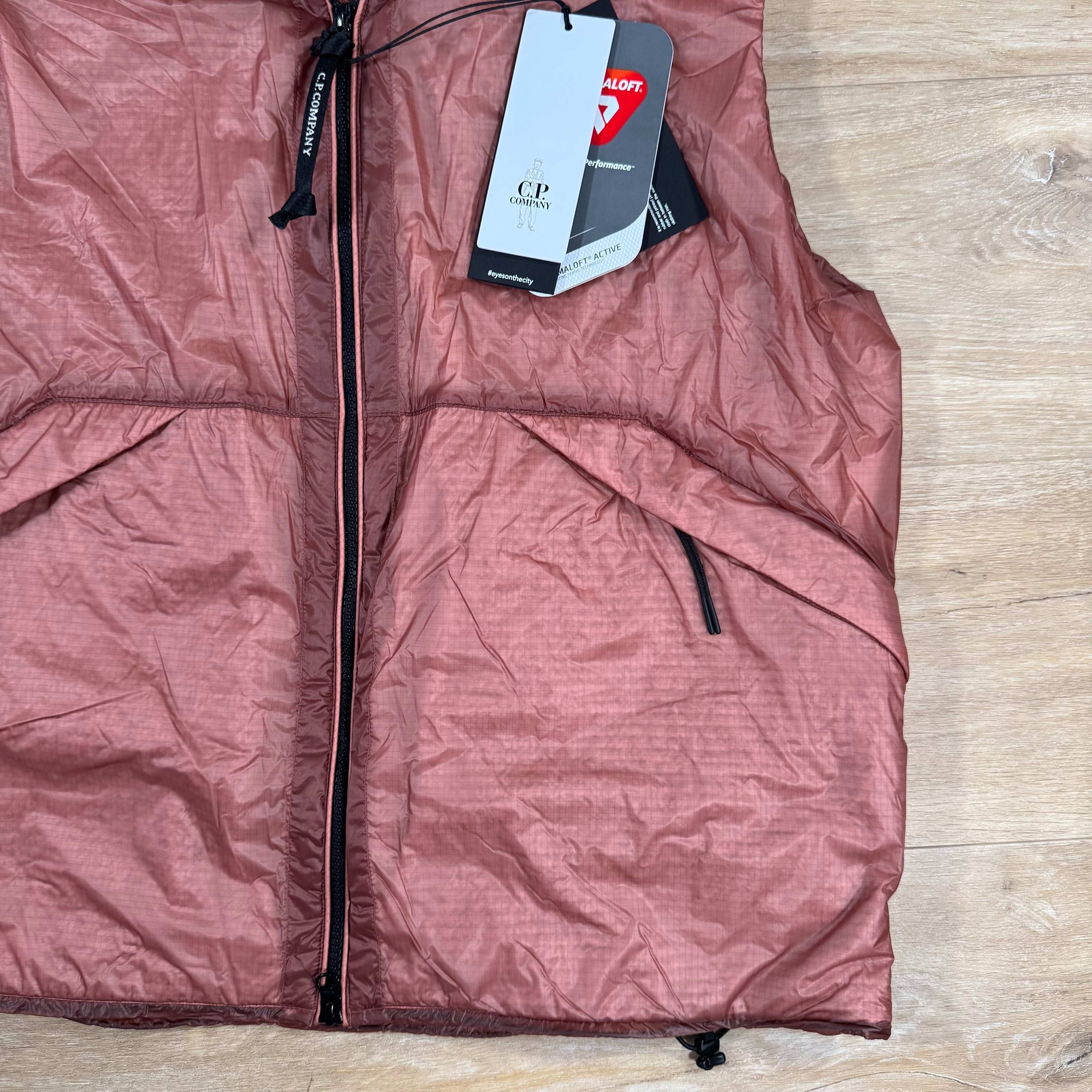 CP Company Nada Shell Primaloft Goggle Vest in Canyon Clay - Pink -Usfansport