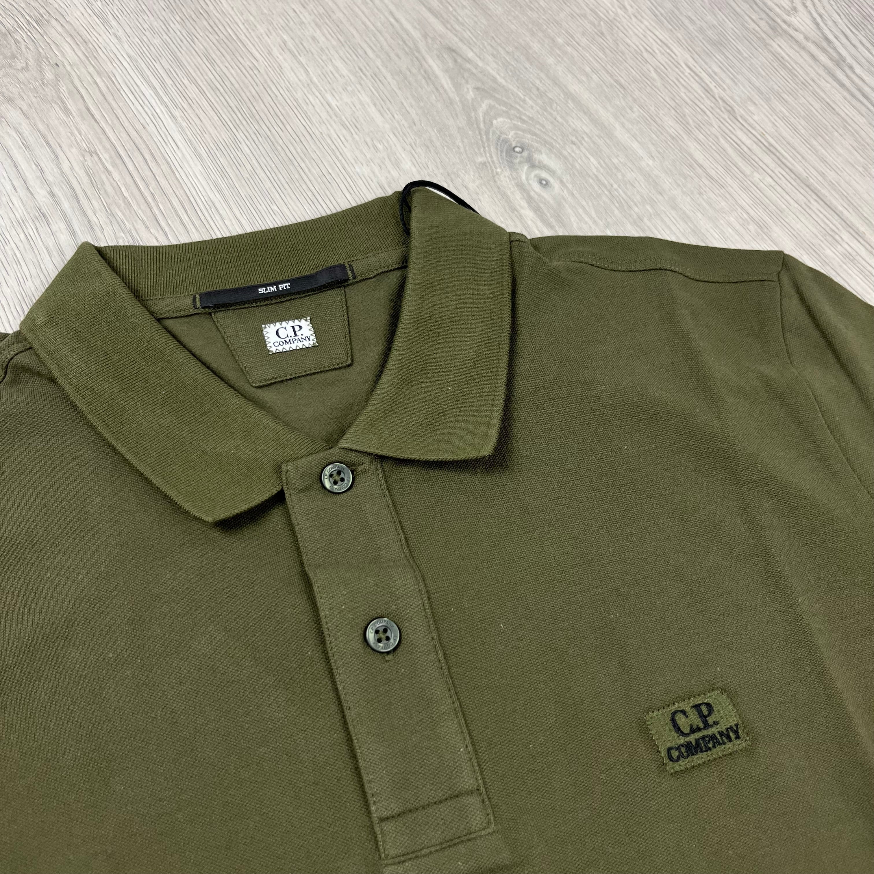 CP Company Piquet Polo Shirt - Ivy Green -Usfansport