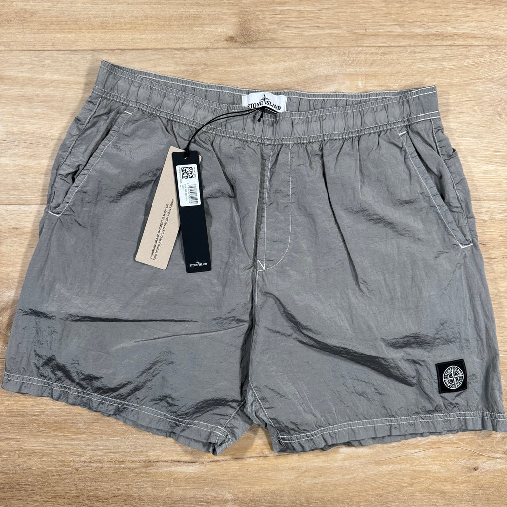 Stone Island Nylon Metal Swim Shorts in Pearl Grey -Usfansport