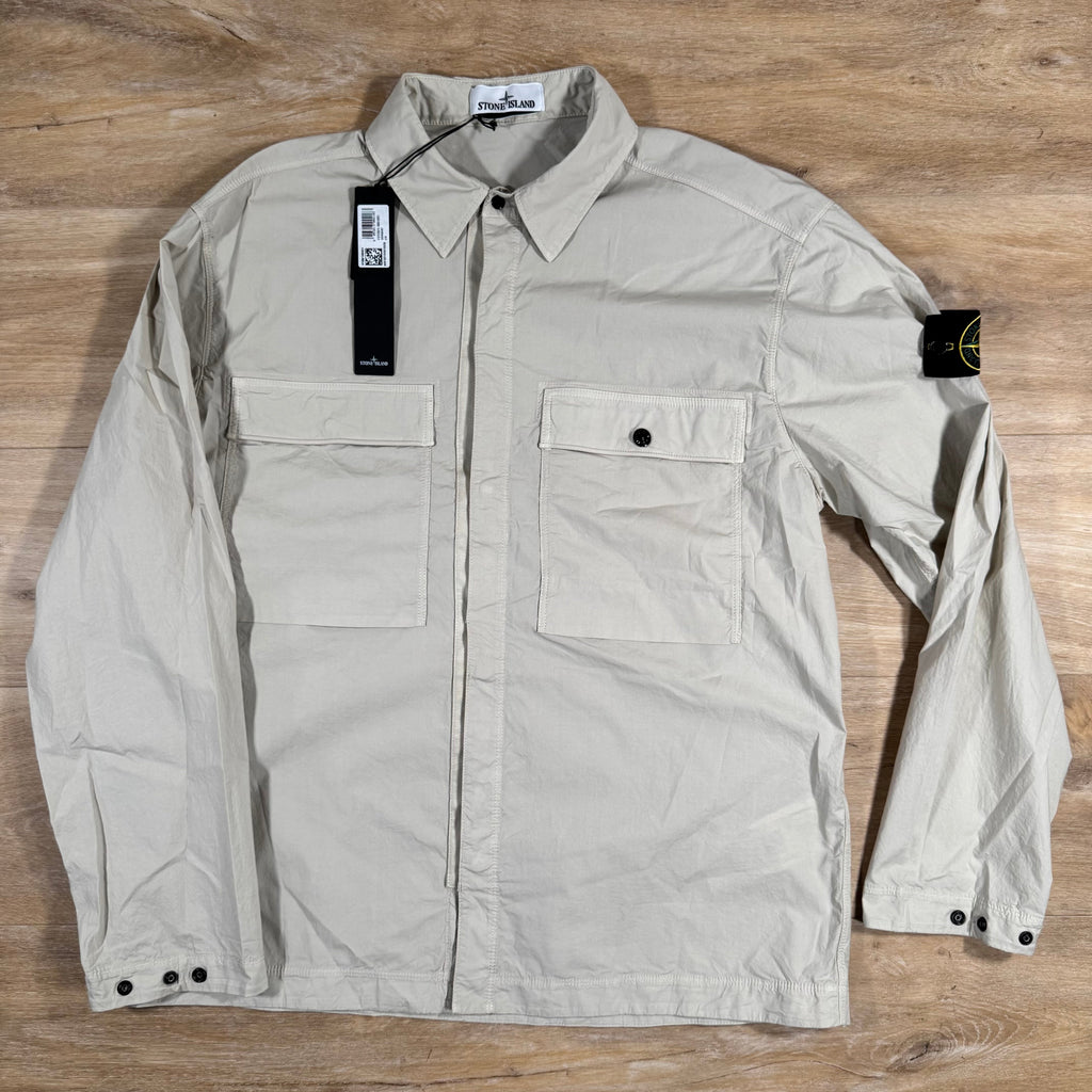 Stone Island Stretch Tela Overshirt in Sand -Usfansport