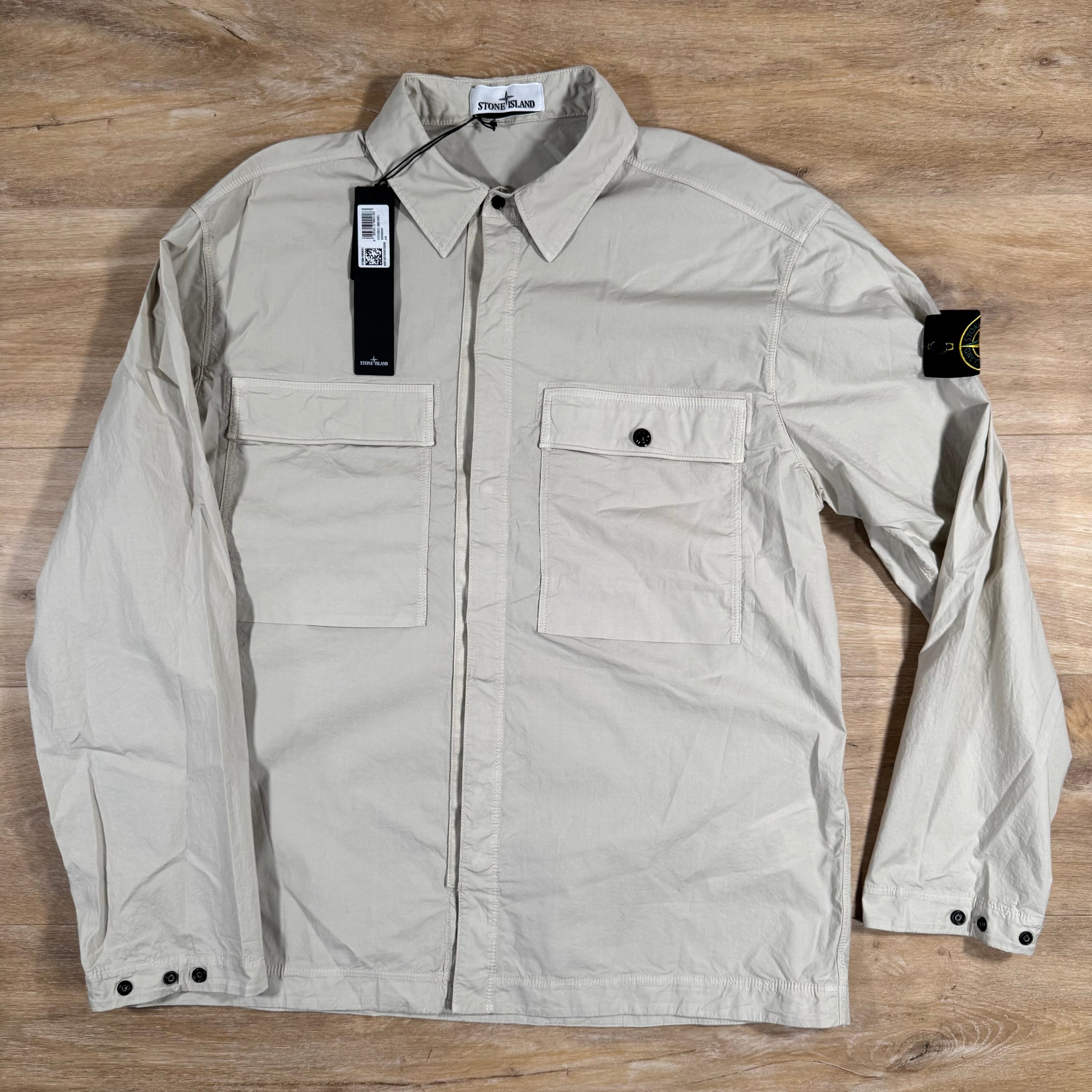 Stone Island Stretch Tela Overshirt in Sand -Usfansport