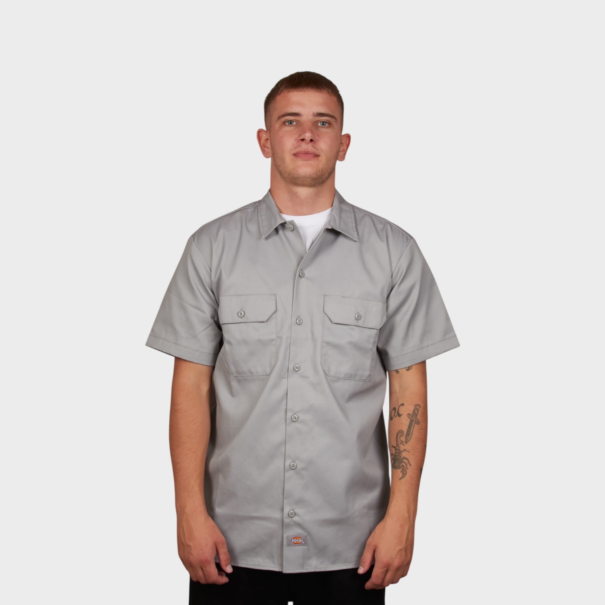 Dickies x Le Fix Kortærmet Skjorte I Grå